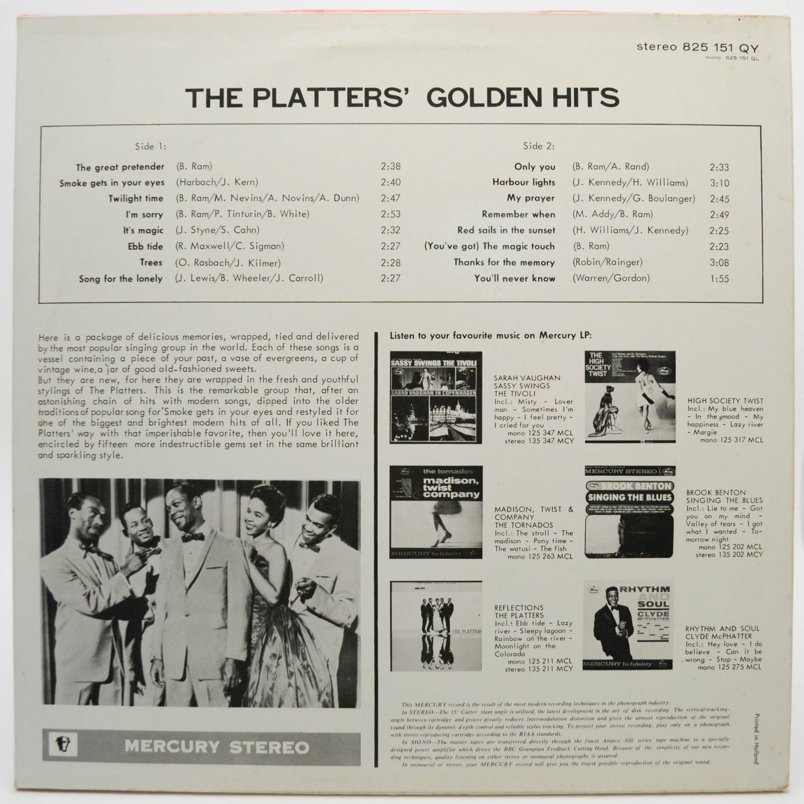 Platters — The Platters' Golden Hits, 1977