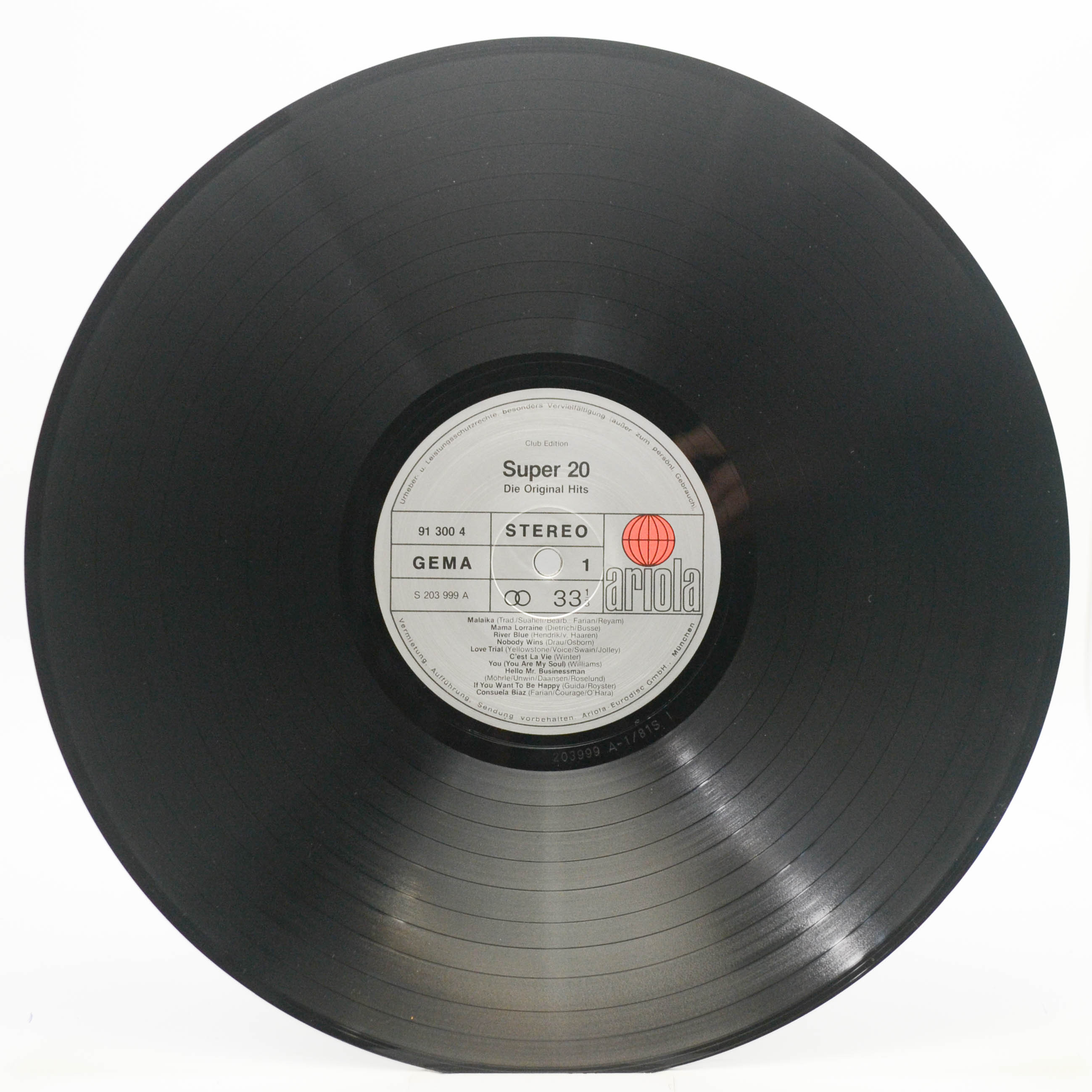 Various — Super 20 Die Original Hits, 1981