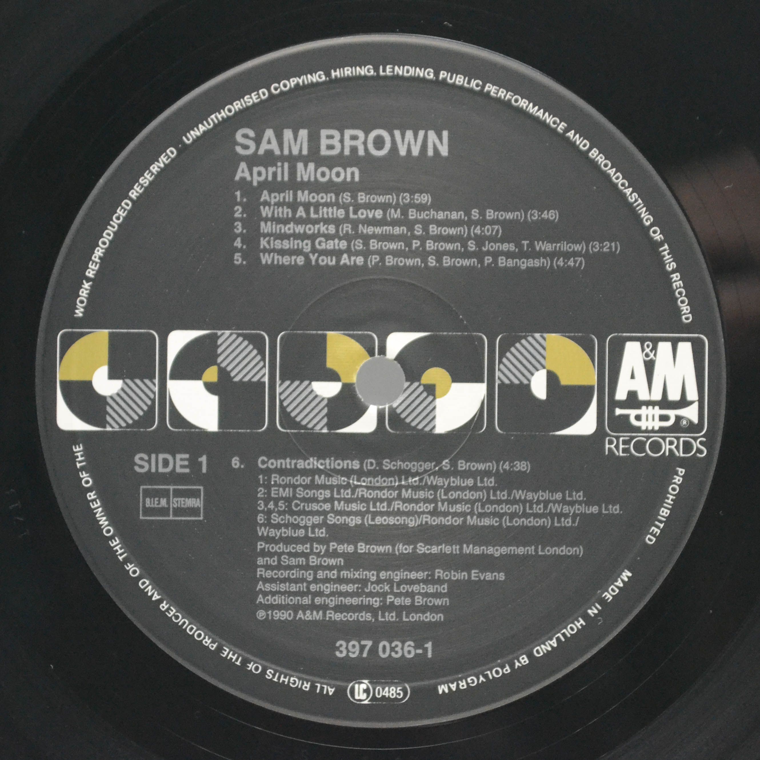 Sam Brown — April Moon, 1990