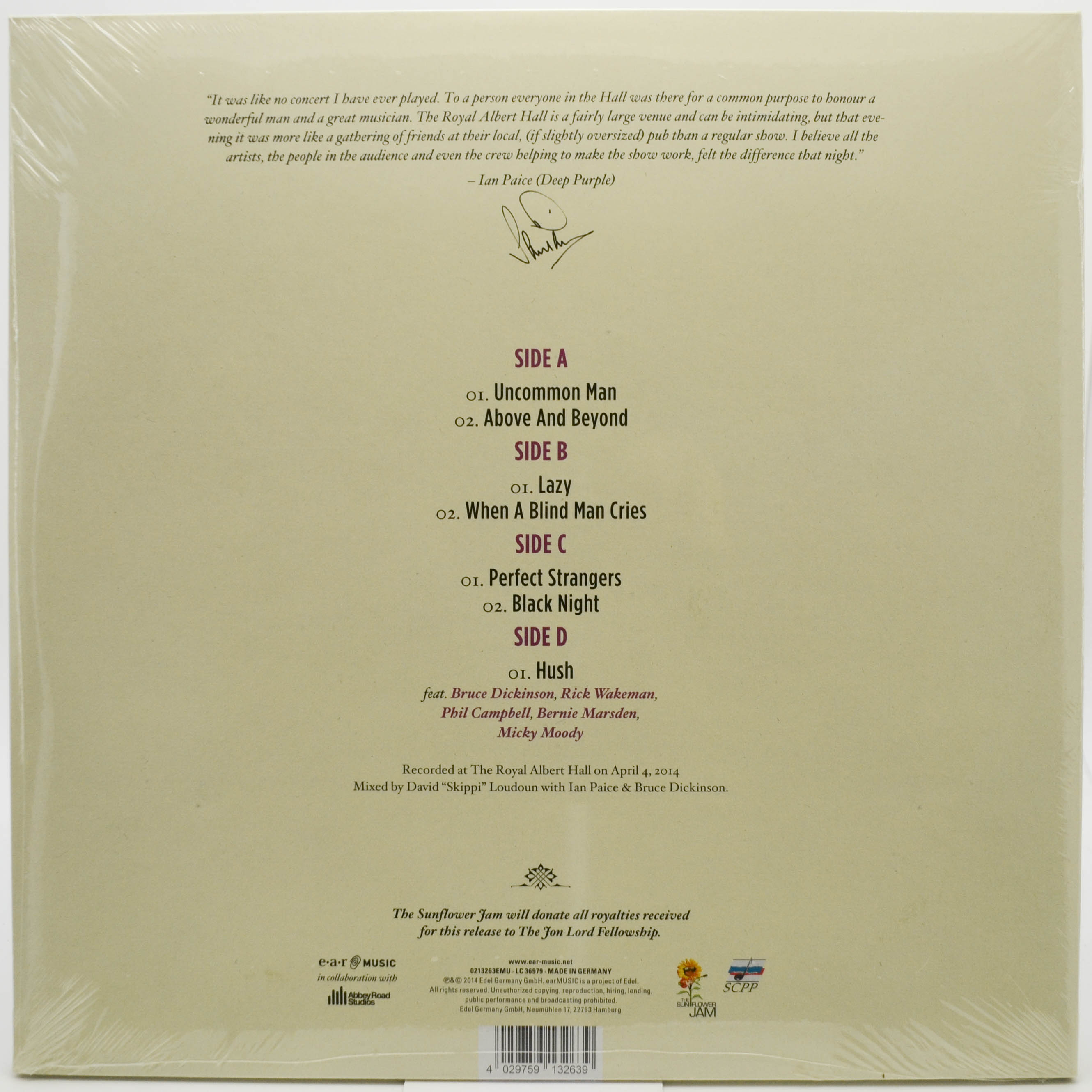 Various — Celebrating Jon Lord, The Rock Legend, Vol.2 (2LP), 2018