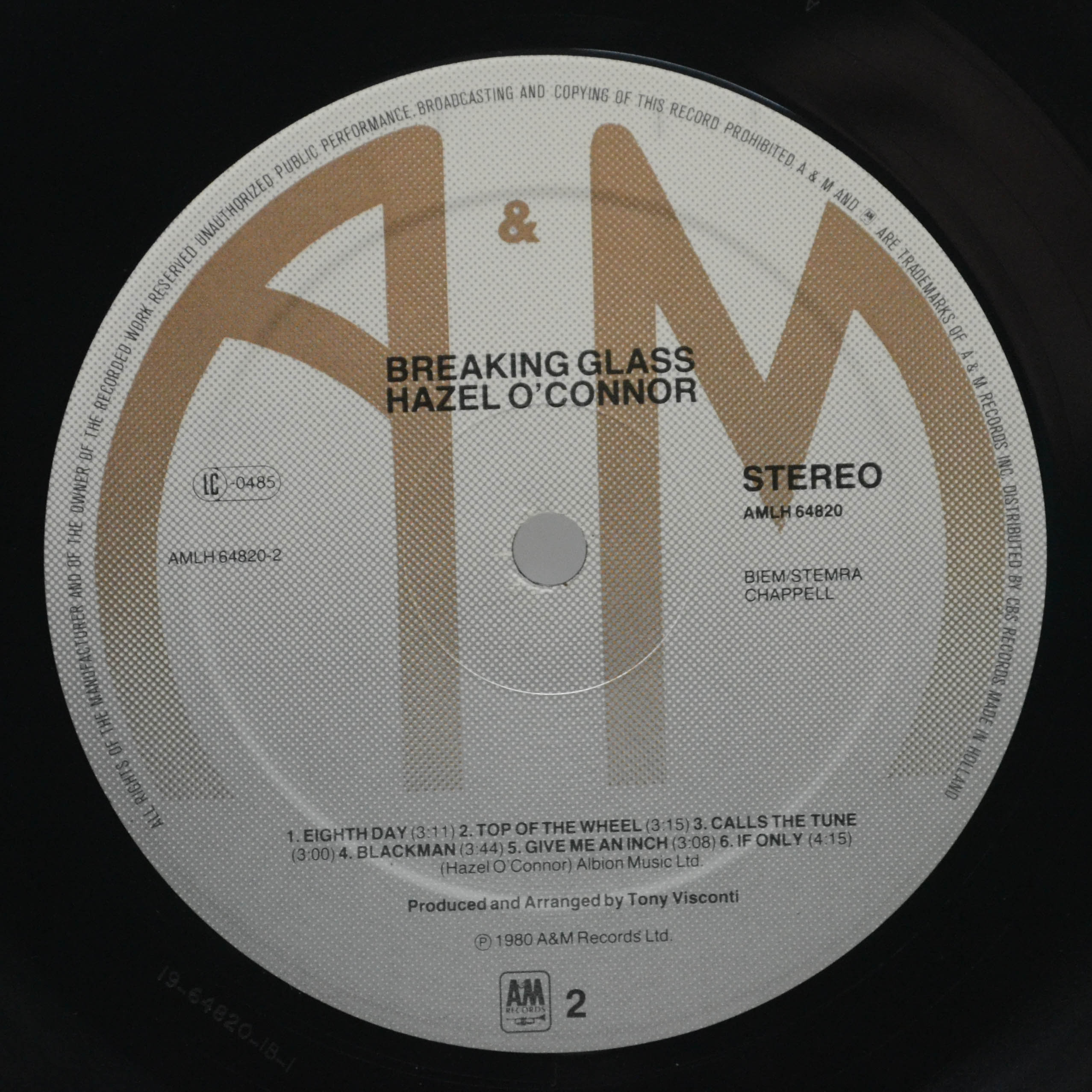 Hazel O'Connor — Breaking Glass, 1980