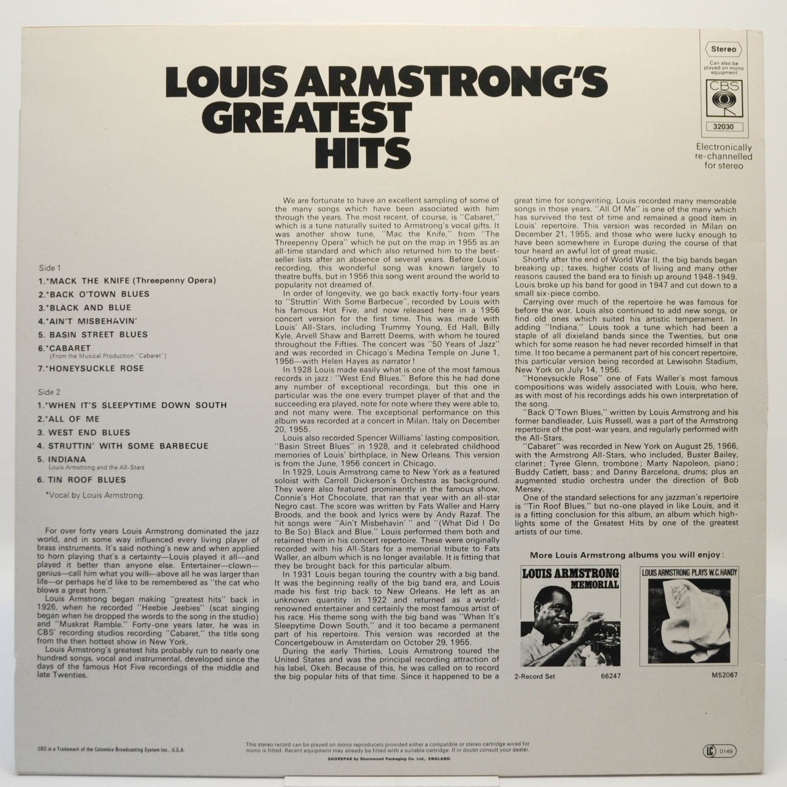 Louis Armstrong — Greatest Hits, 1968
