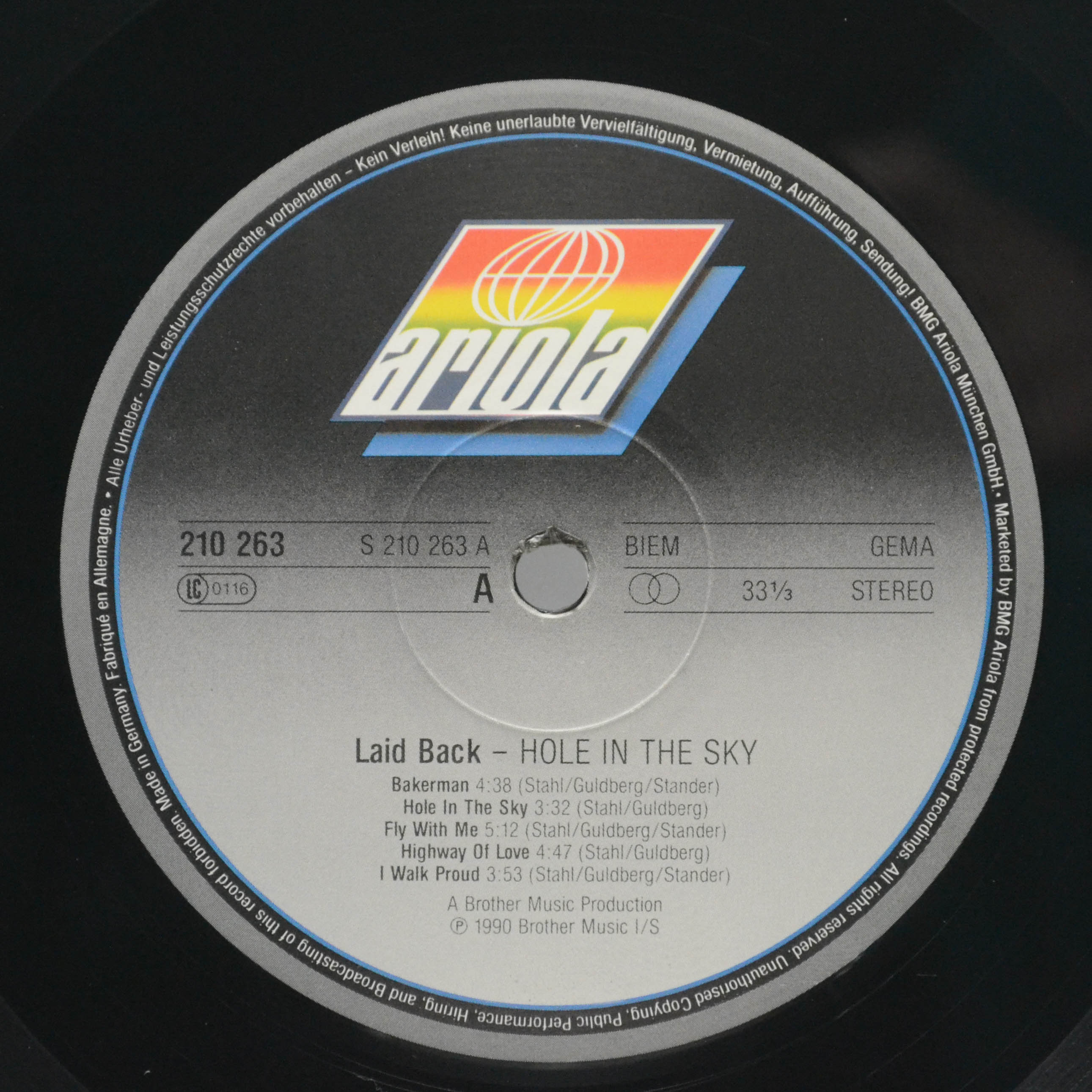 Laid Back — Hole In The Sky, 1990