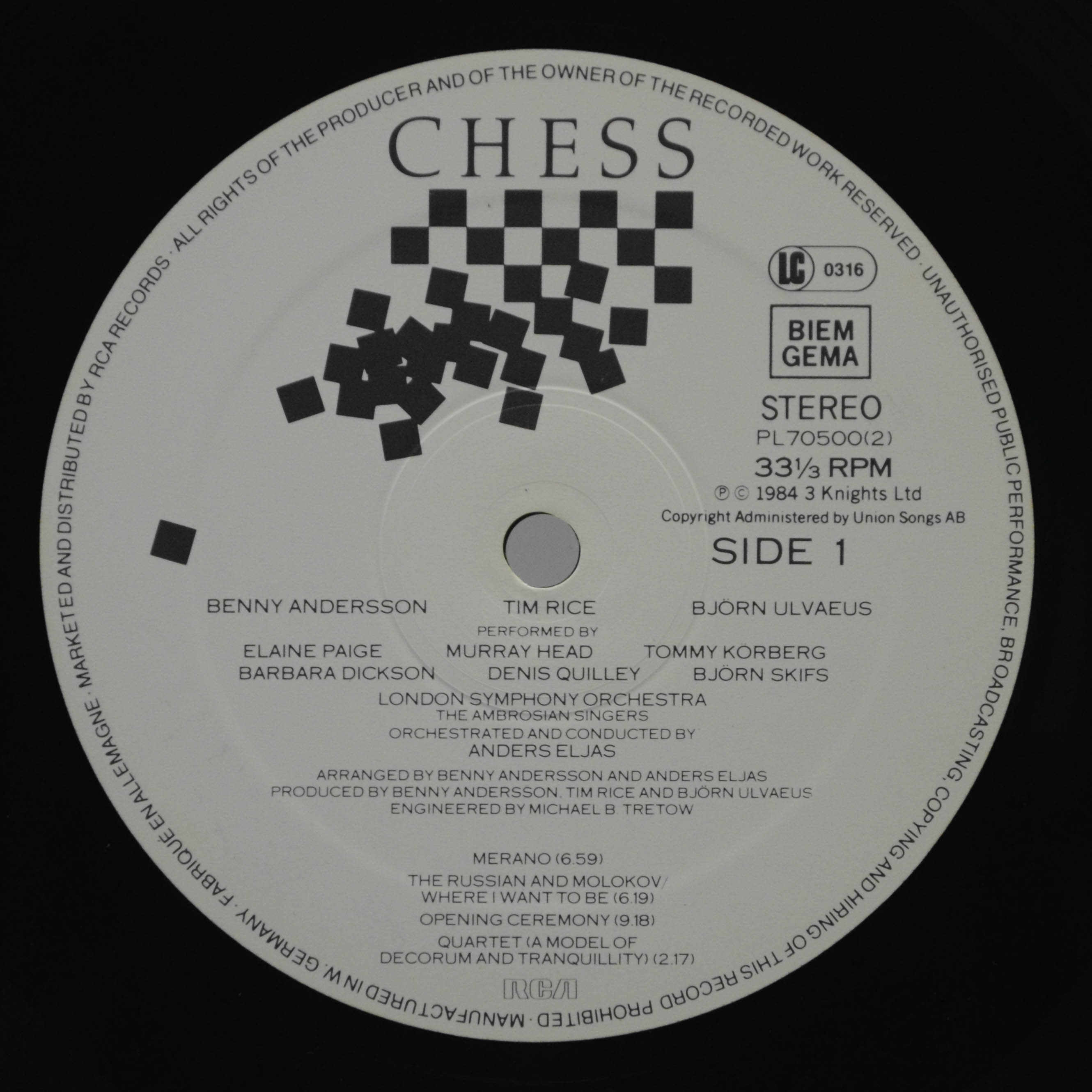Виниловая пластинка Benny Andersson, Tim Rice, Björn Ulvaeus — Chess (2LP, booklet), 1984