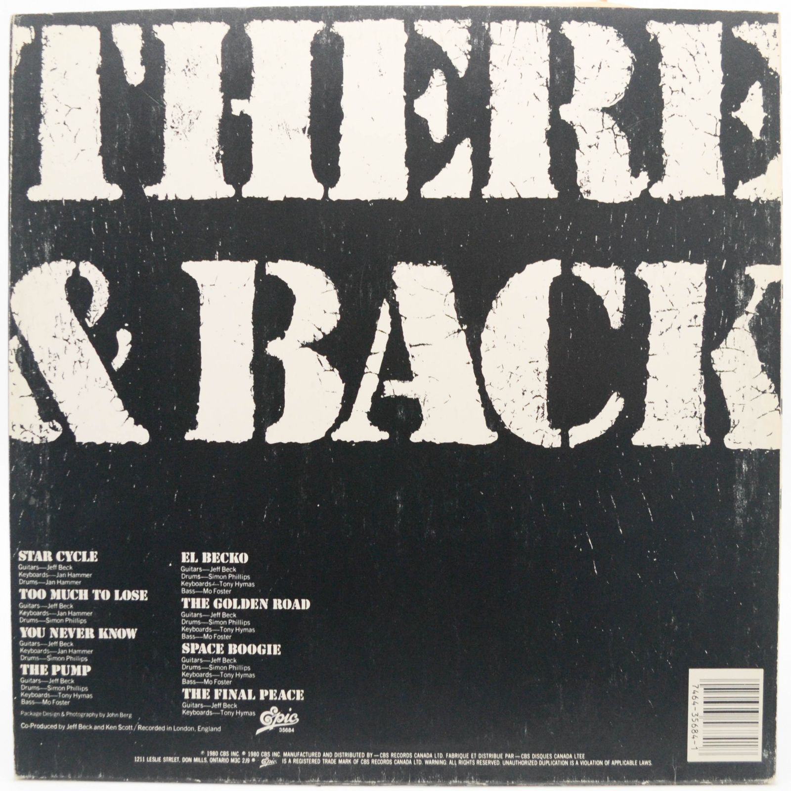 Jeff Beck — There And Back, 1980