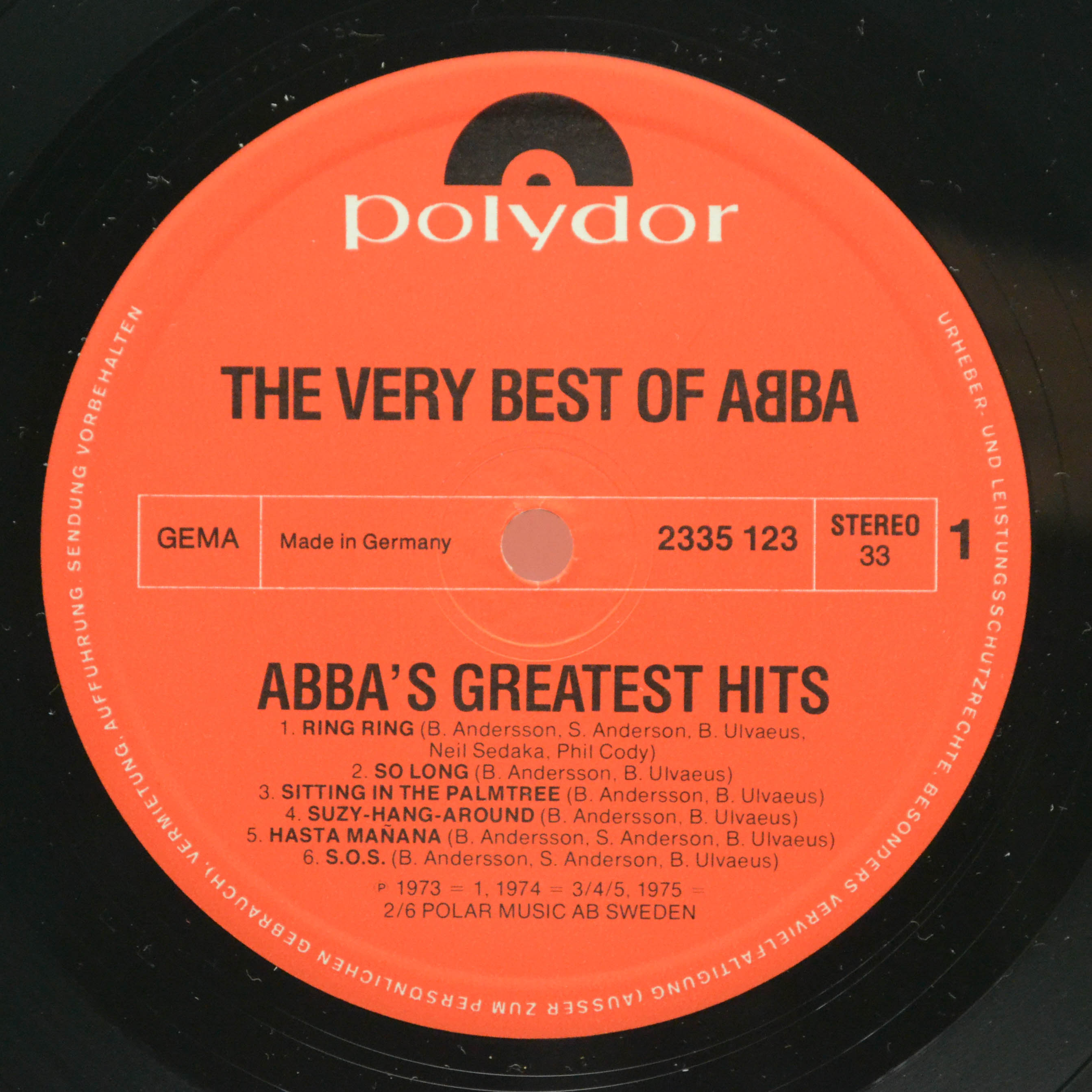 ABBA — The Very Best Of ABBA (ABBA's Greatest Hits) (2LP), 1976