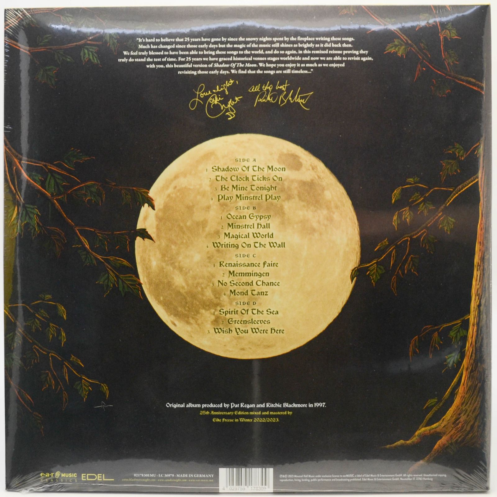Blackmore's Night — Shadow Of The Moon (2LP + 7" + DVD-Video), 1997