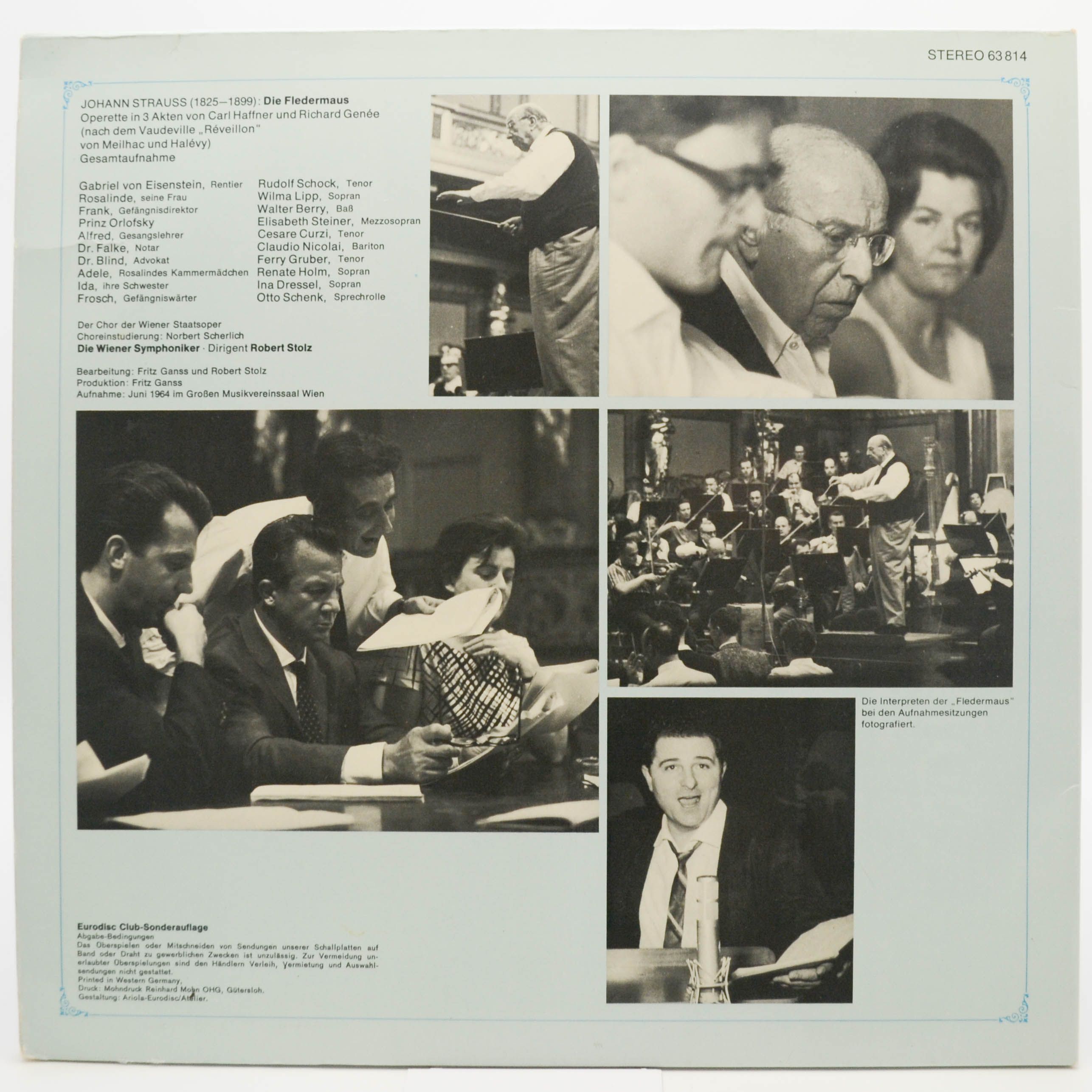 Johann Strauss — Die Fledermaus - Gesamtaufnahme (2LP), 1964