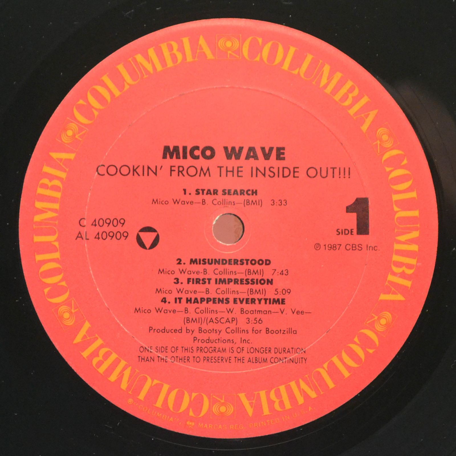 Mico Wave — Cookin' From The Inside Out!!!, 1987