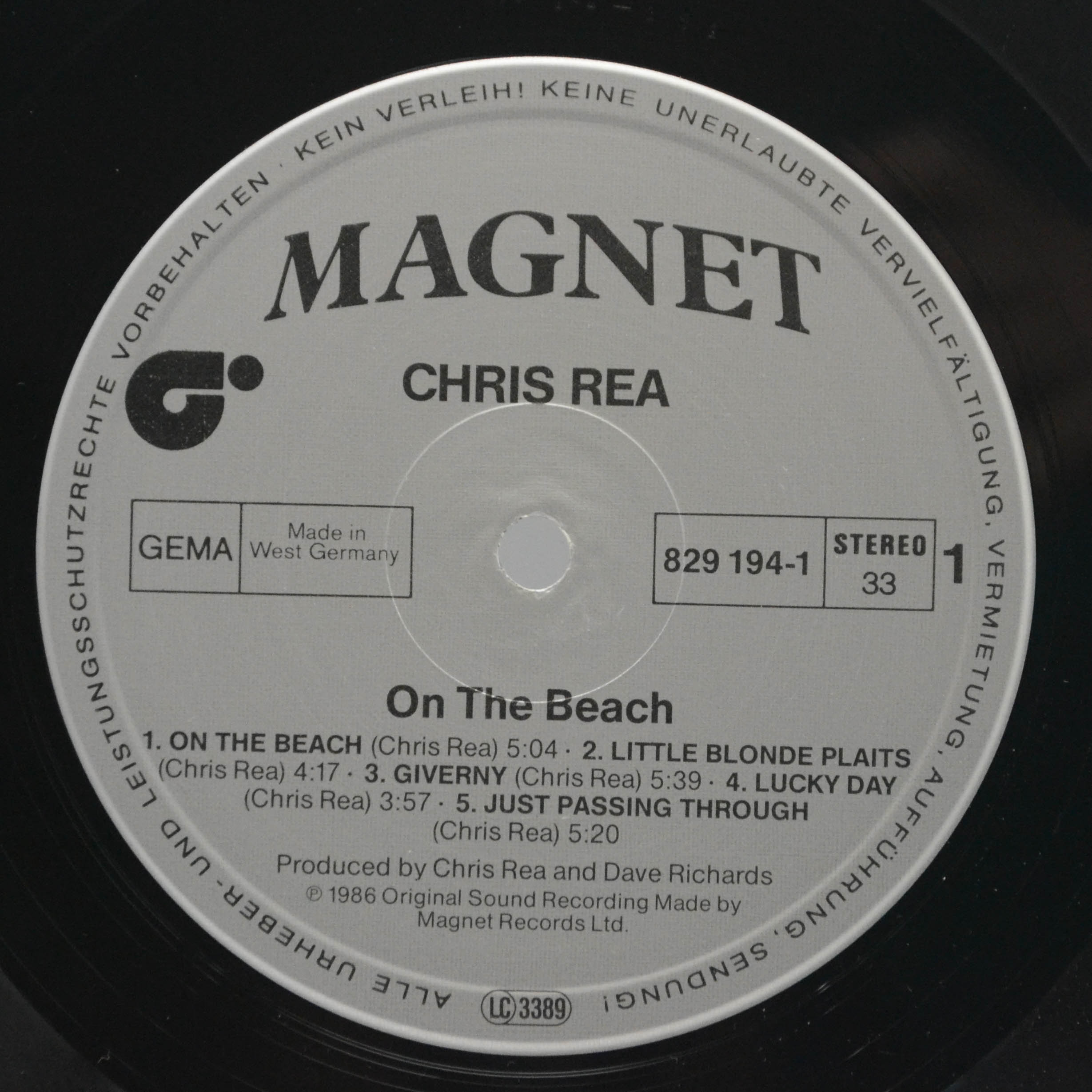 Виниловая пластинка Chris Rea — On The Beach, 1986