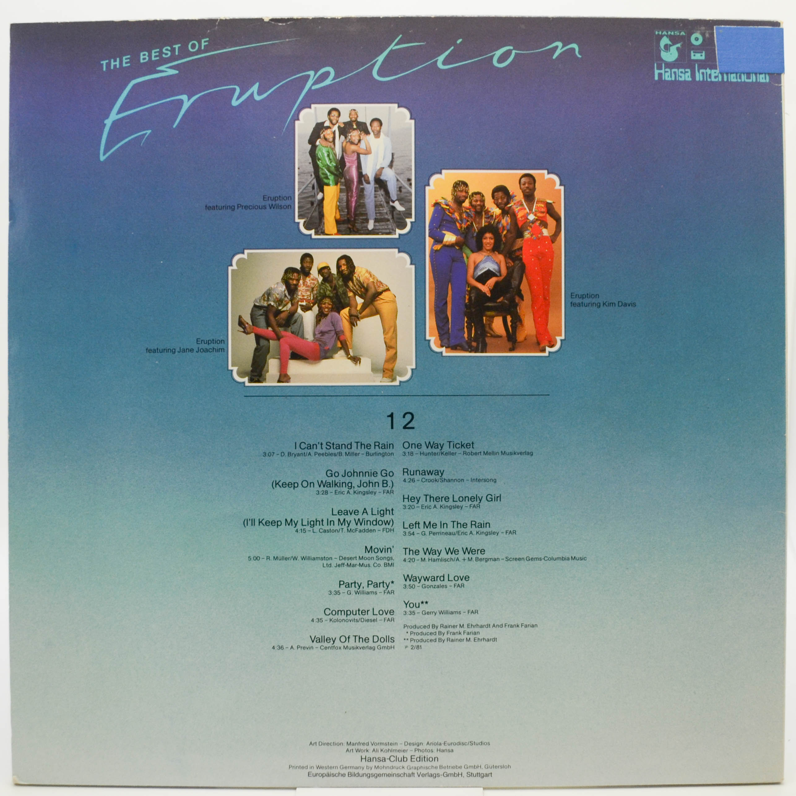 Eruption — The Best Of Eruption, 1981