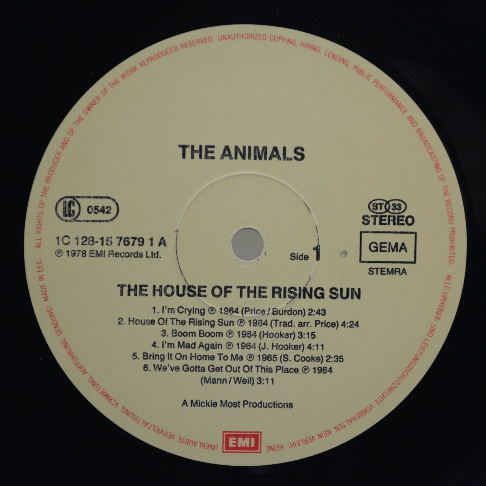 Animals — The House Of The Rising Sun (2LP), 1978