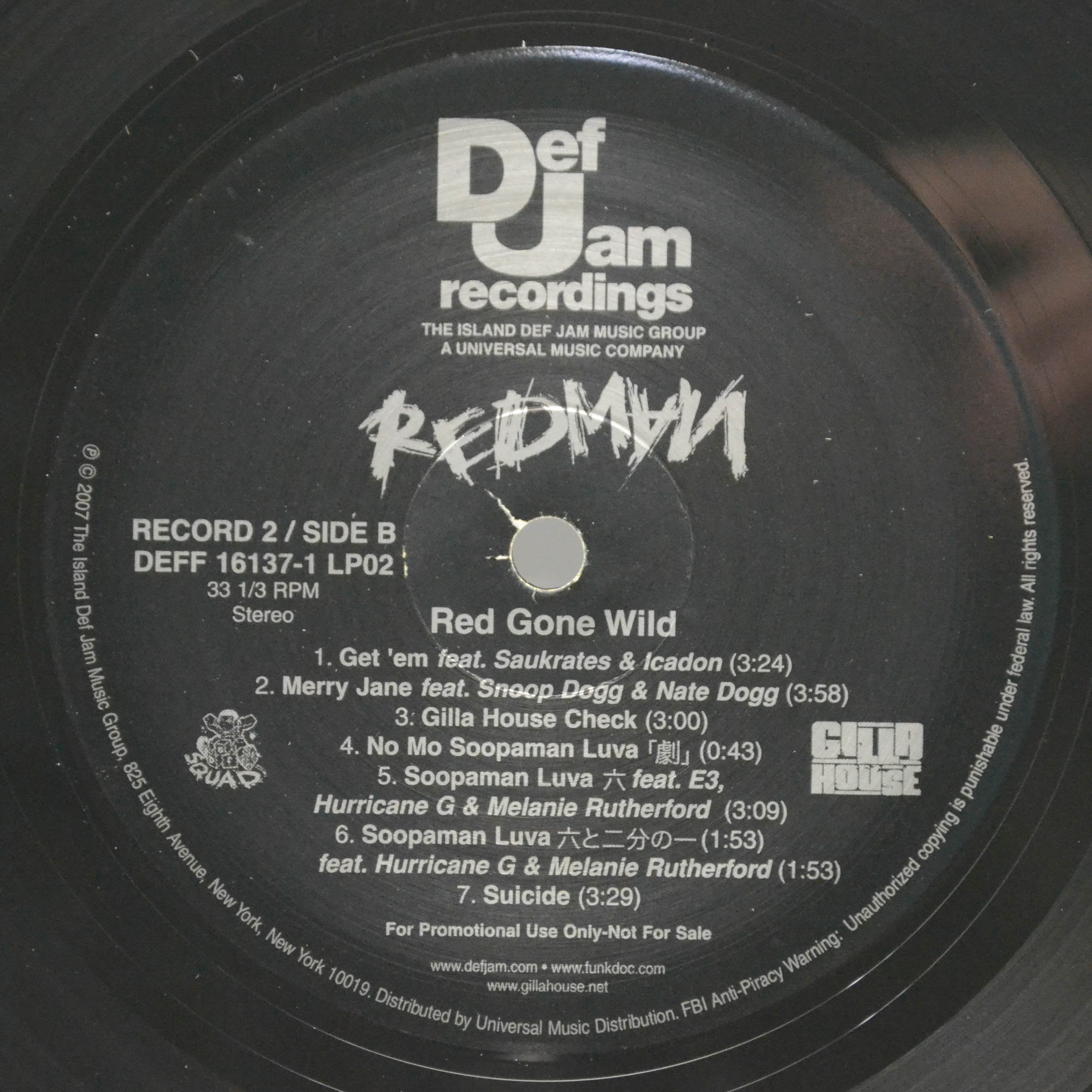 Redman — Red Gone Wild (2LP, 1-st, USA), 2007