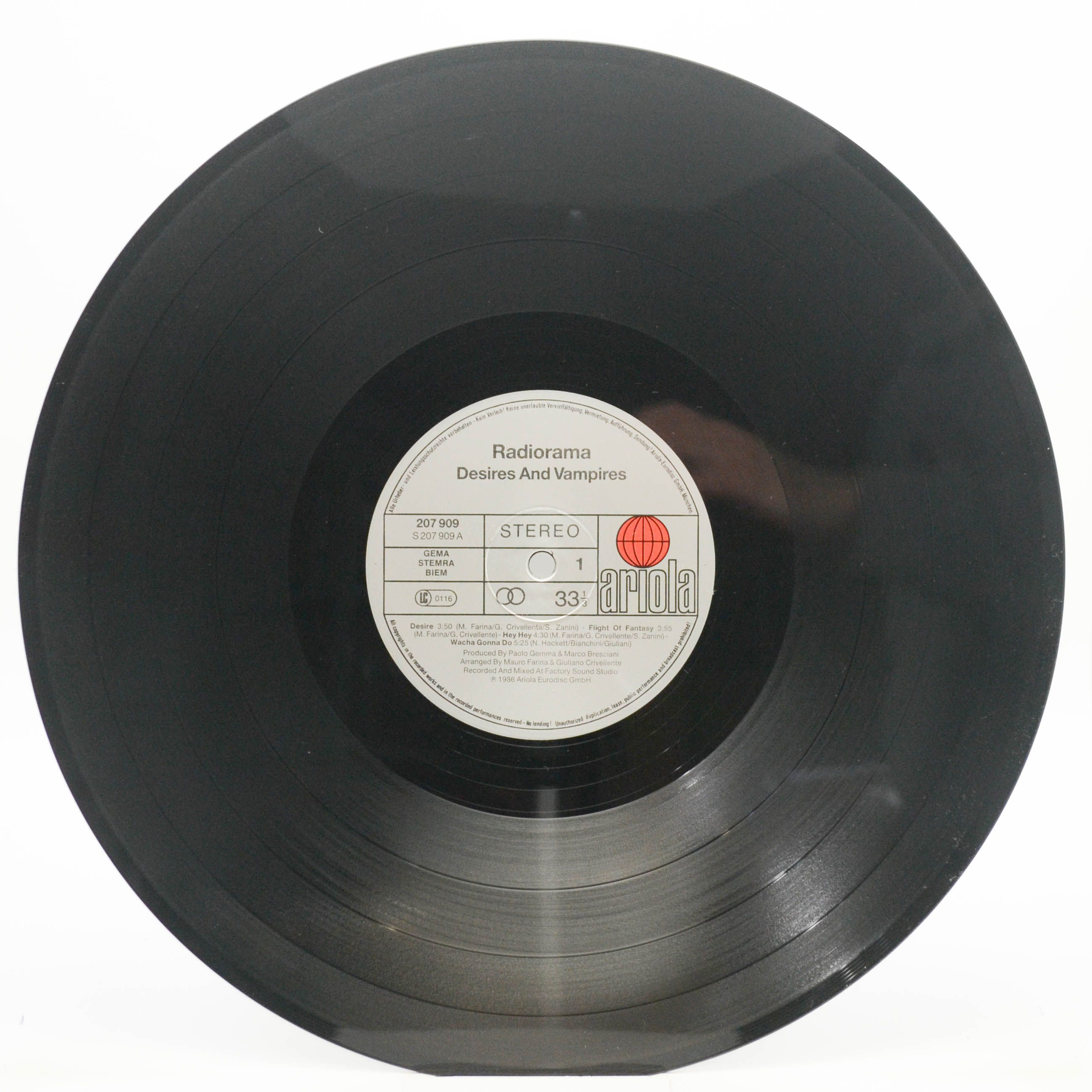 Radiorama — Desires And Vampires, 1986