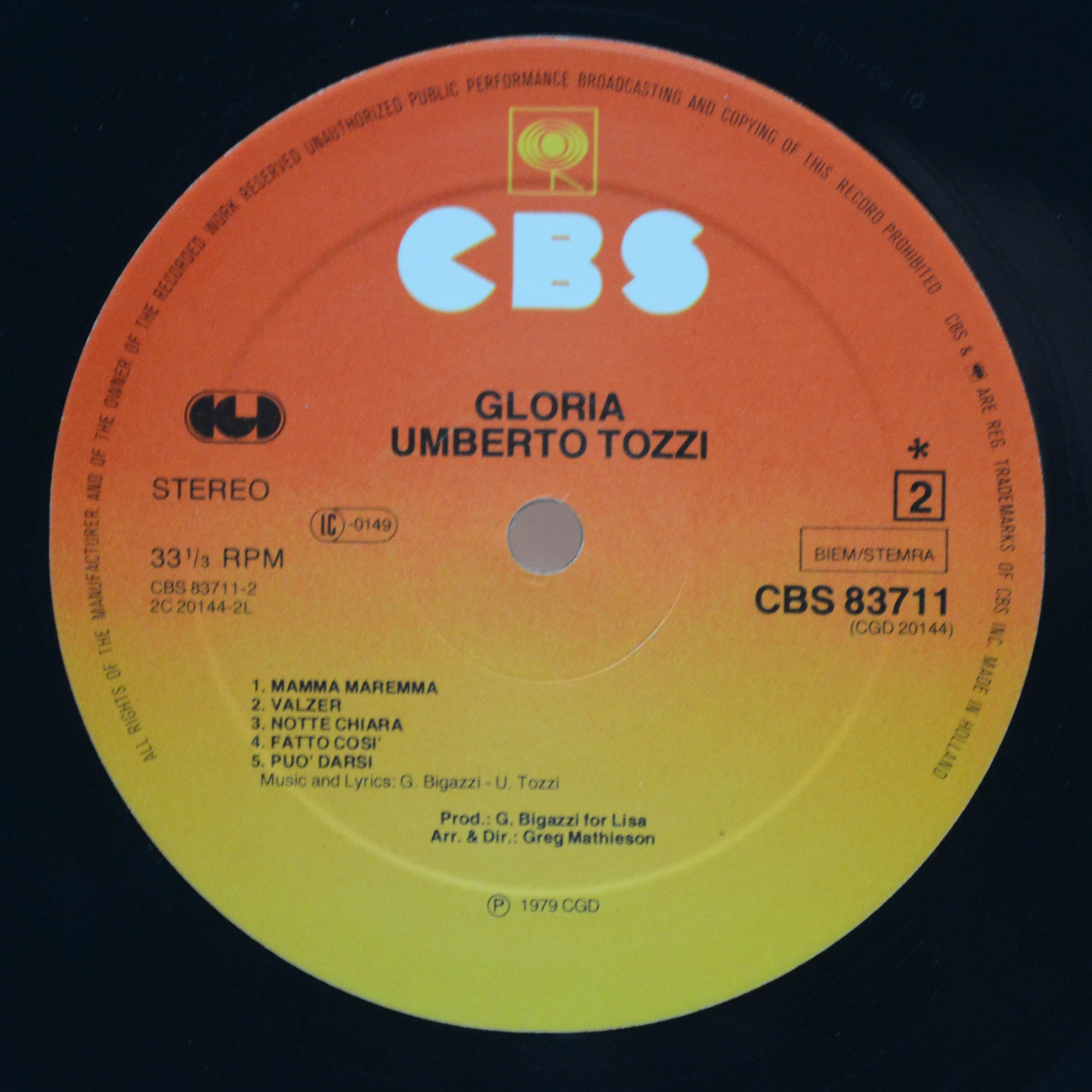 Umberto Tozzi — Gloria, 1979