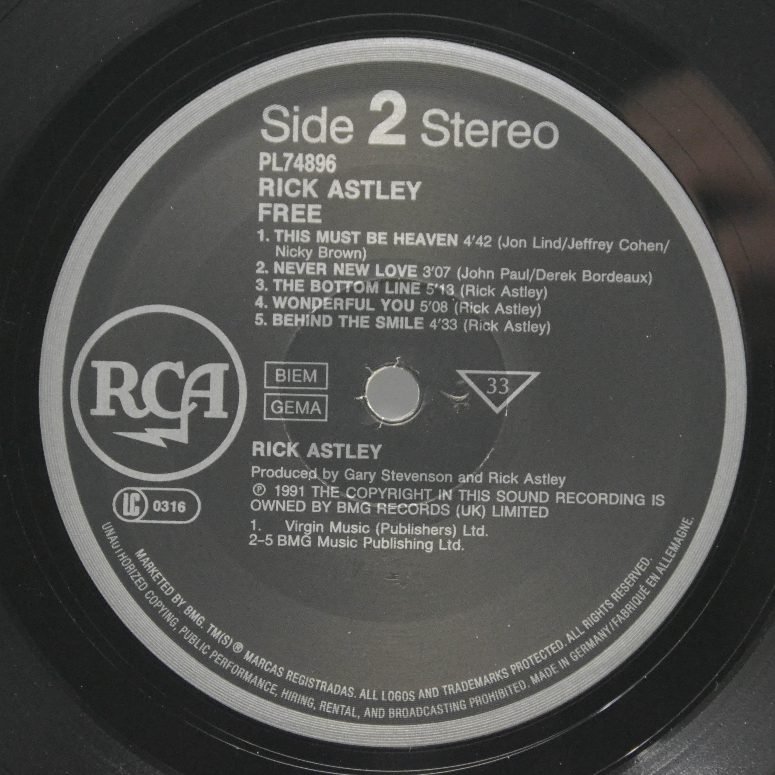 Rick Astley — Free, 1991