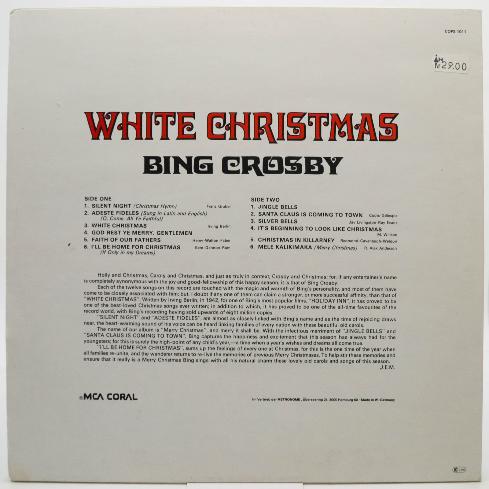 Bing Crosby — White Christmas, 1955