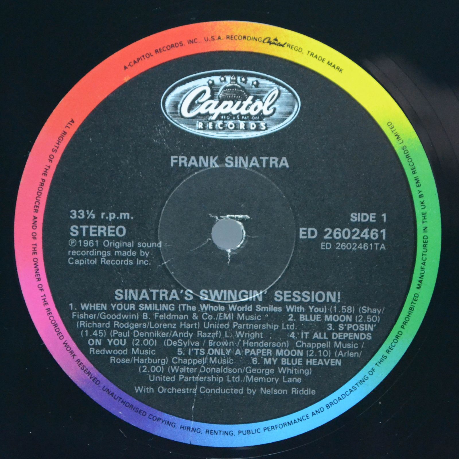 Frank Sinatra — Sinatra's Swingin' Session! (UK), 1984