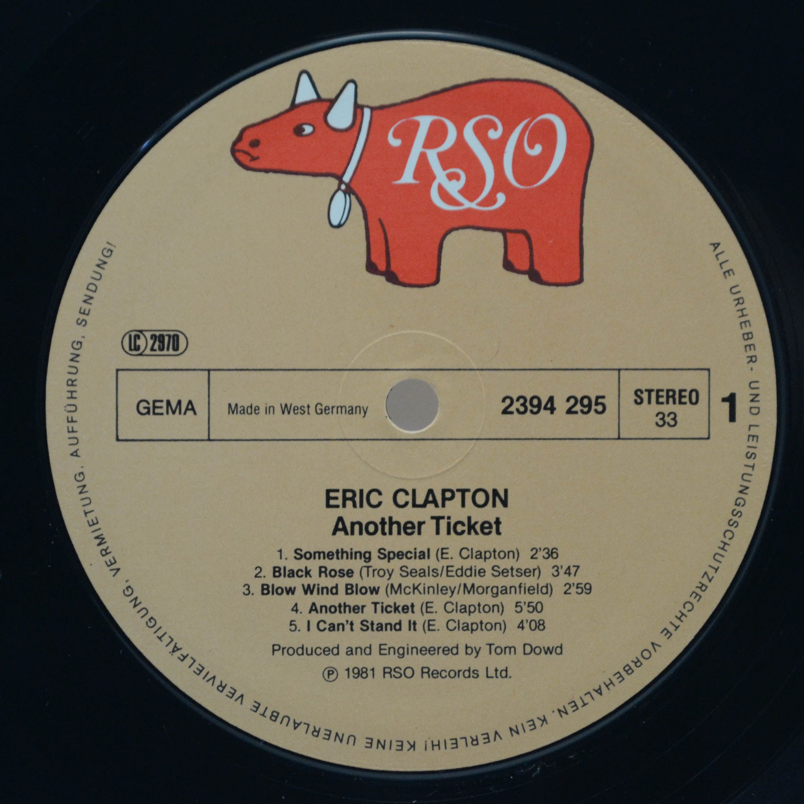 Eric Clapton — Another Ticket, 1981