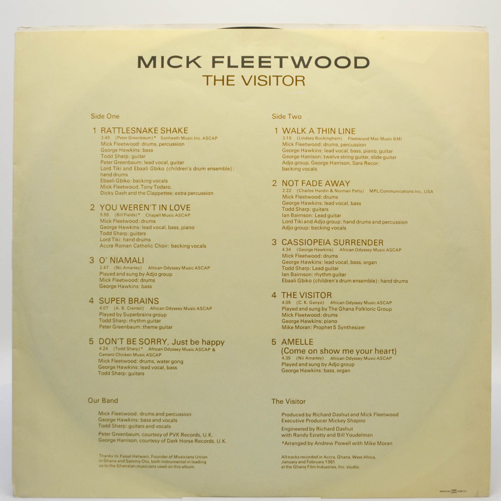 Mick Fleetwood — The Visitor, 1981