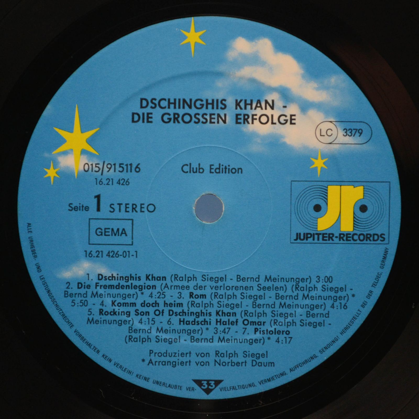 Dschinghis Khan — Die Grossen Erfolge, 1981