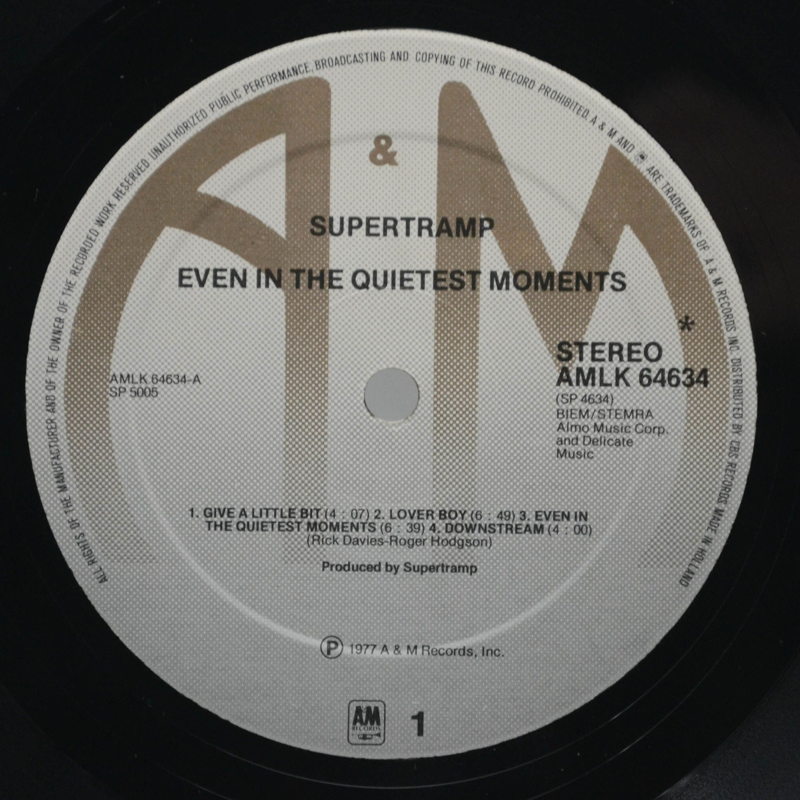 Supertramp — Even In The Quietest Moments..., 1977