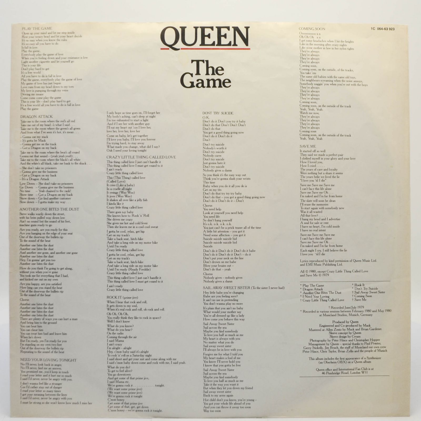 Queen — The Game, 1980