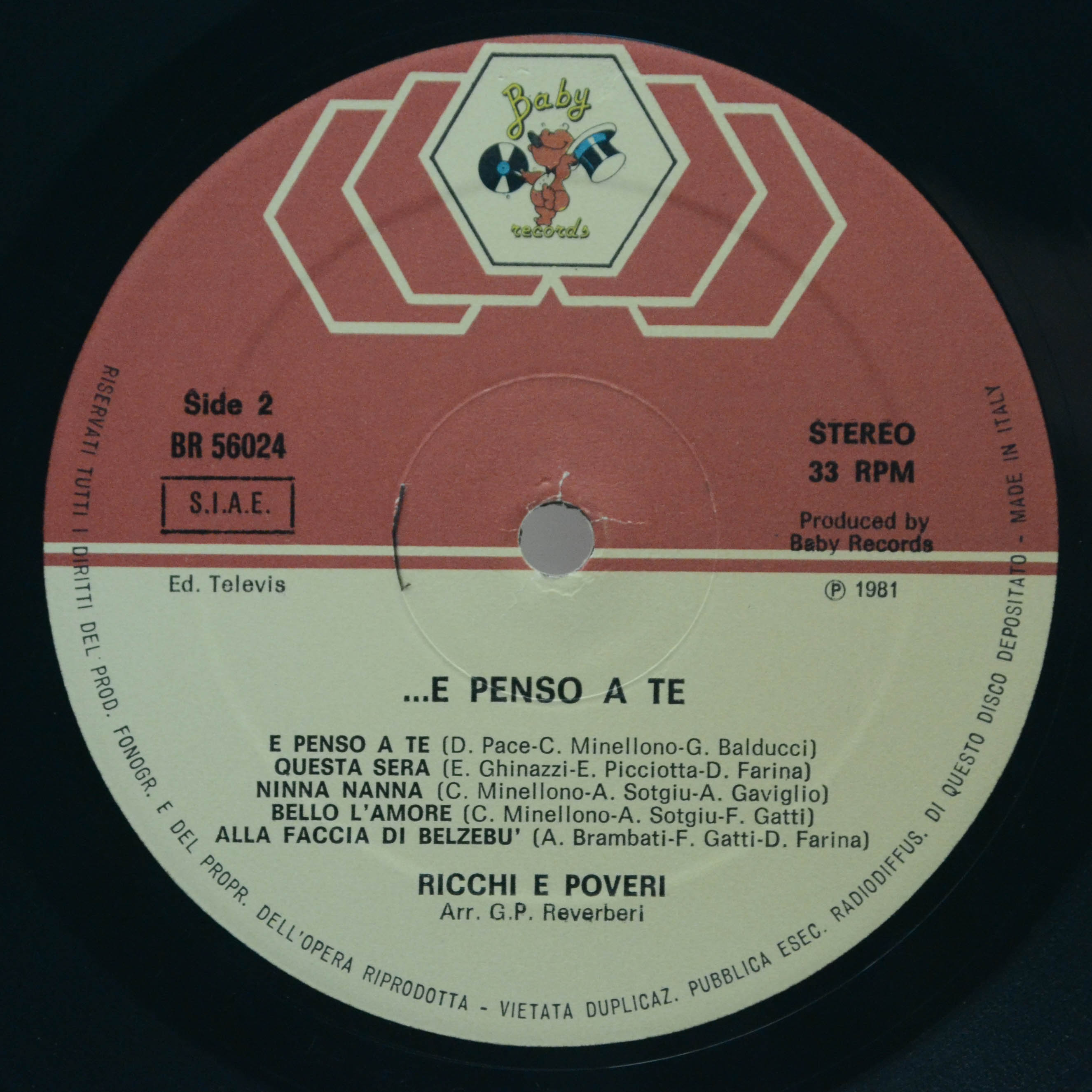 Ricchi & Poveri — ...E Penso A Te (1-st, Italy), 1981