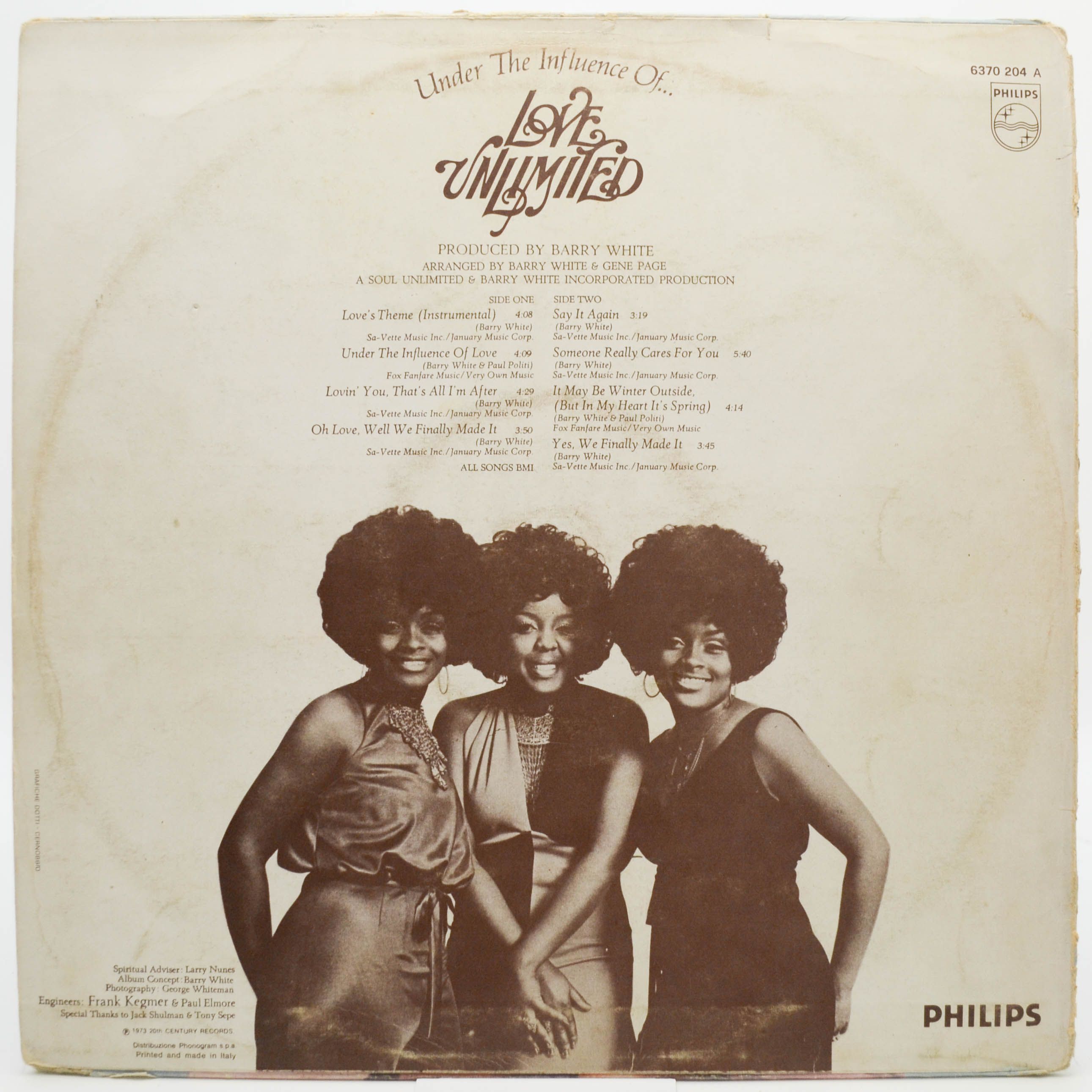 Love Unlimited — Under The Influence Of... Love Unlimited, 1974