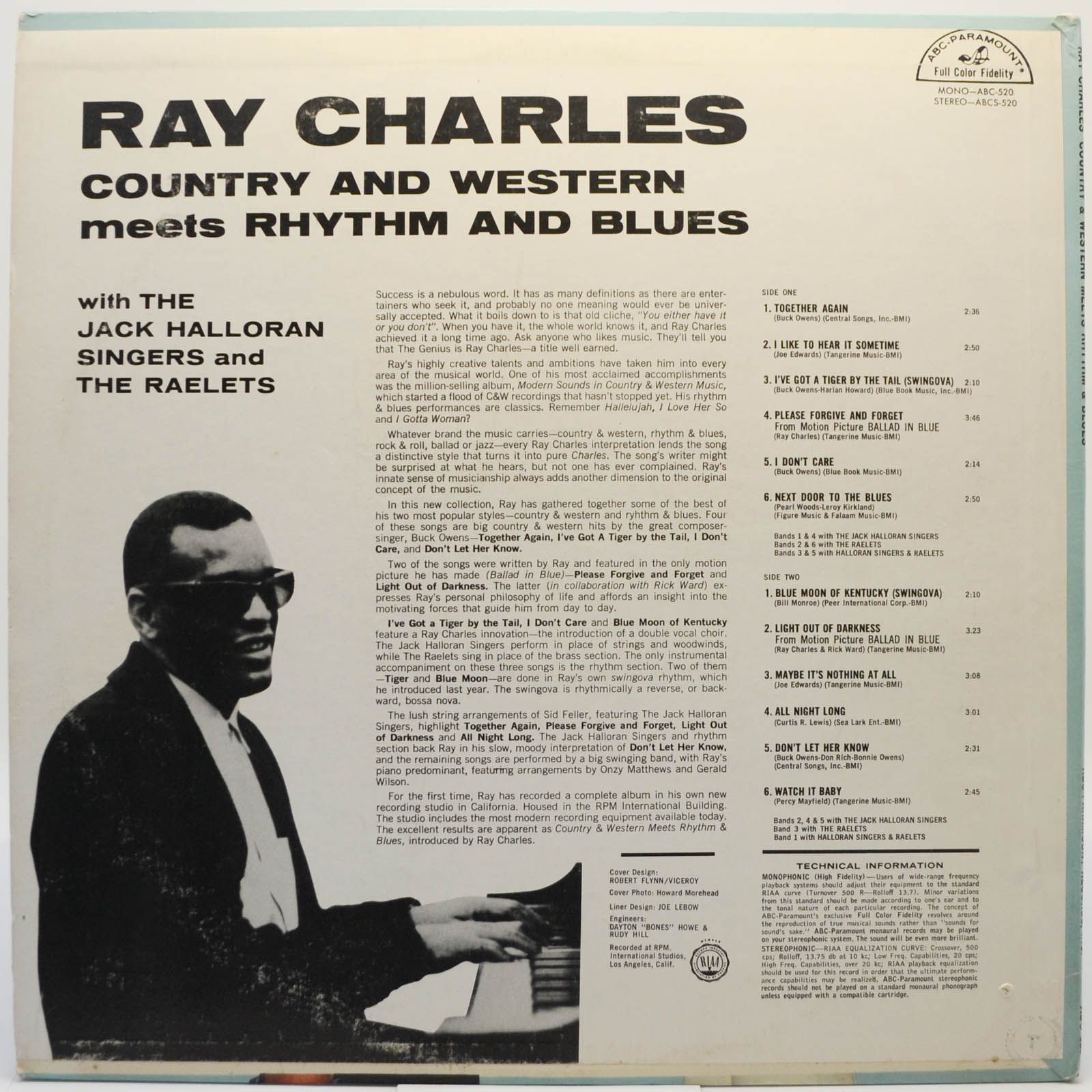 Ray Charles — Country And Western Meets Rhythm And Blues (1-st, USA), 1965