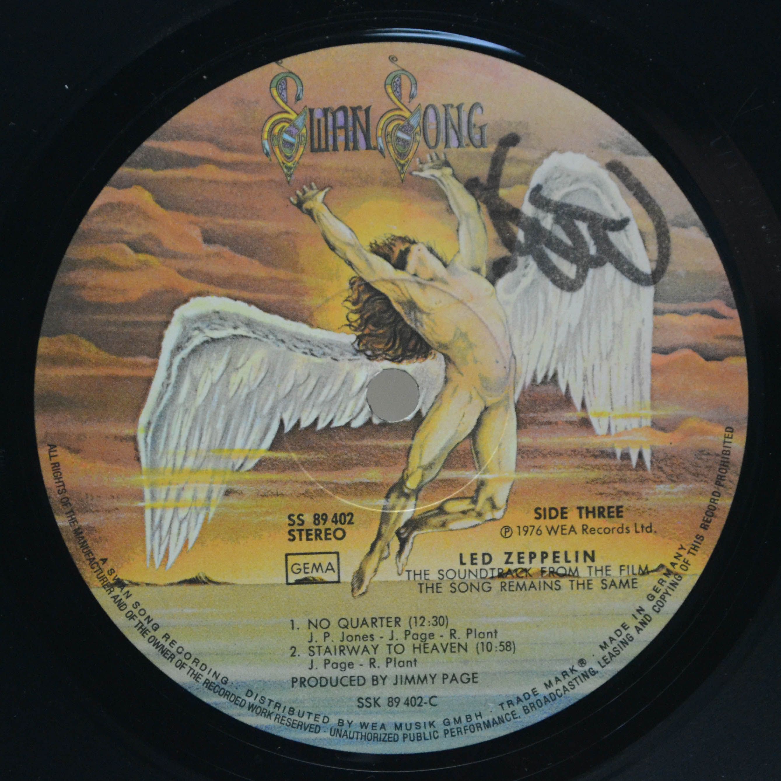 Виниловая пластинка Led Zeppelin — The Soundtrack From The Film The Song Remains The Same (2LP), 1976
