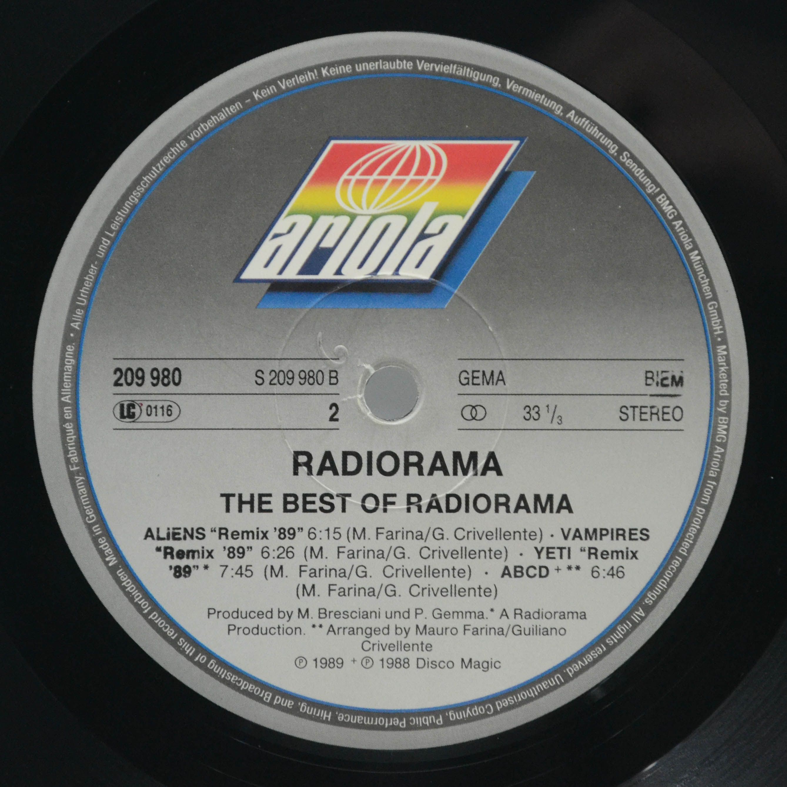 Radiorama — The Best Of Radiorama, 1989