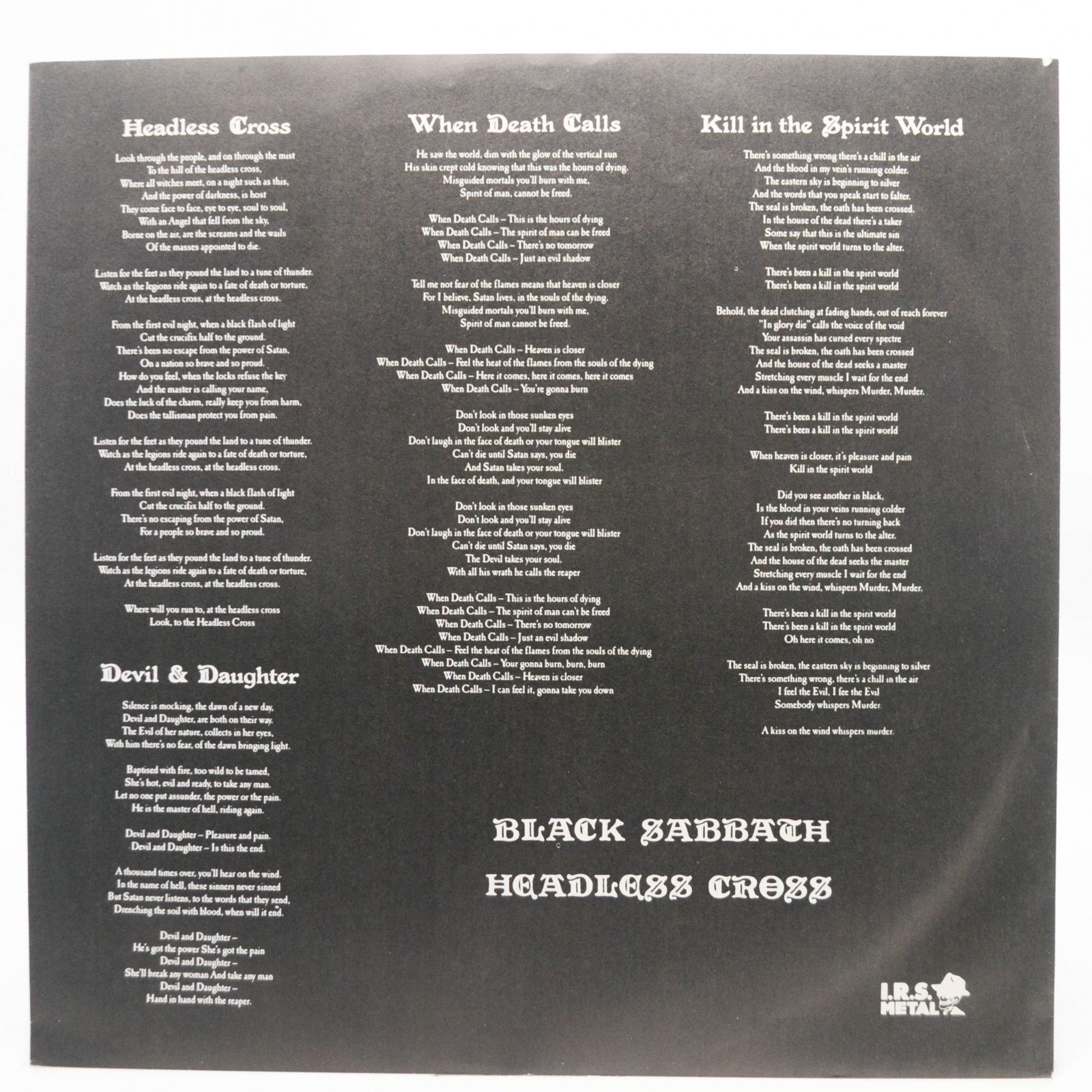 Black Sabbath — Headless Cross, 1989