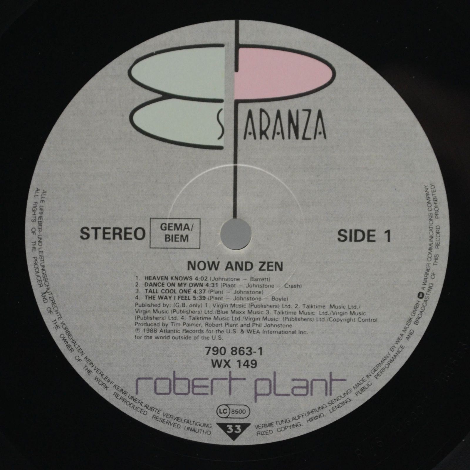 Robert Plant — Now And Zen, 1988