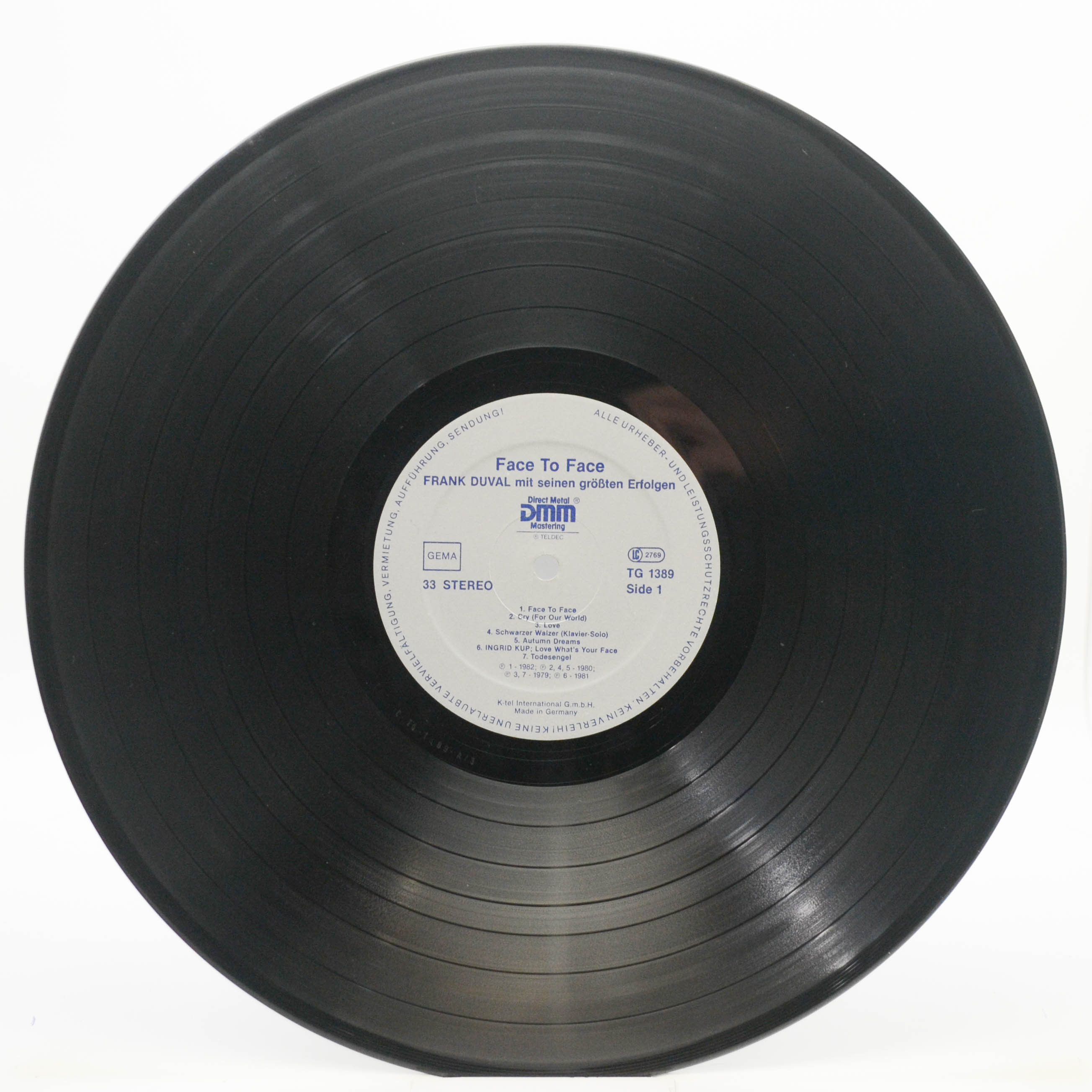 Frank Duval — Face To Face, 1982