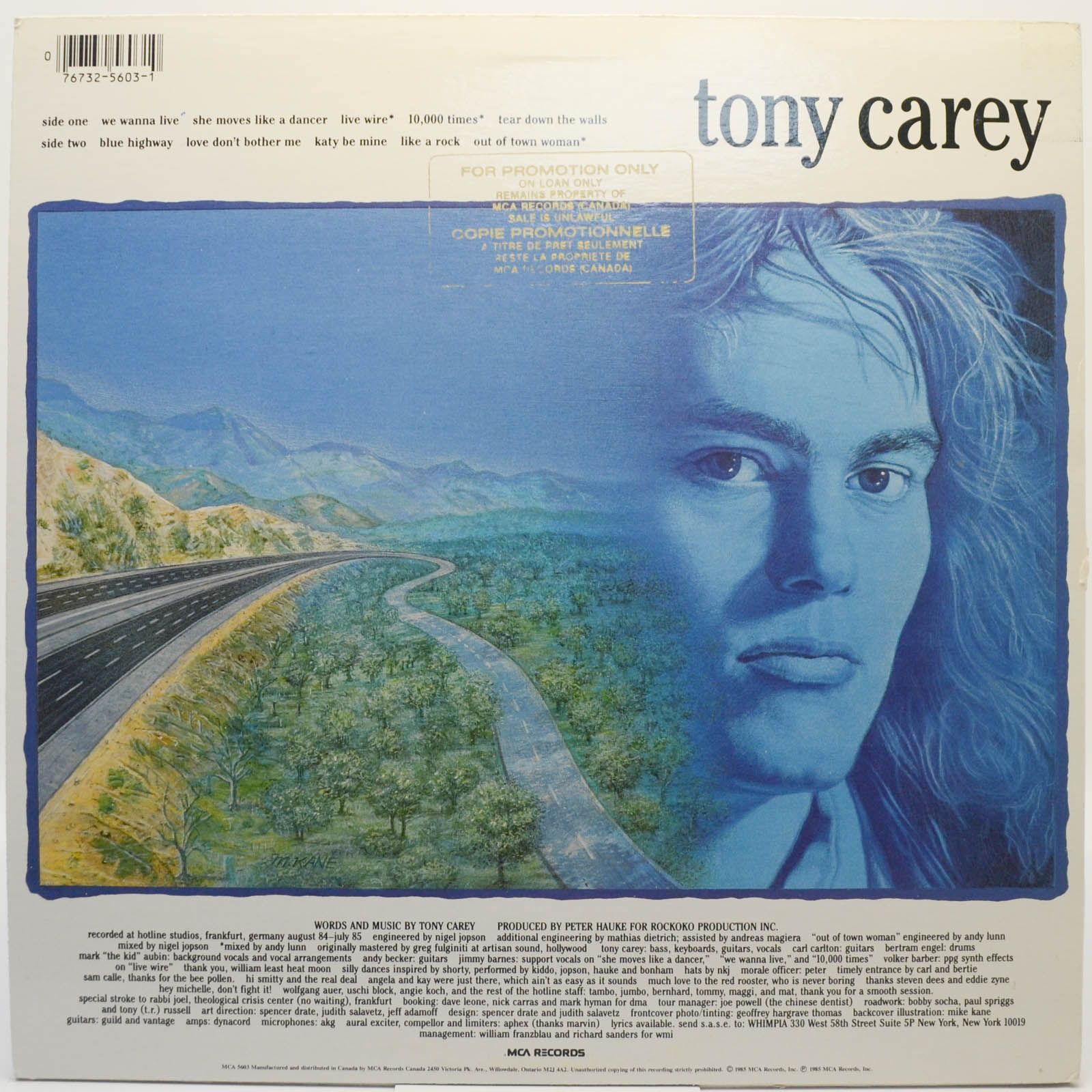 Tony Carey — Blue Highway, 1985