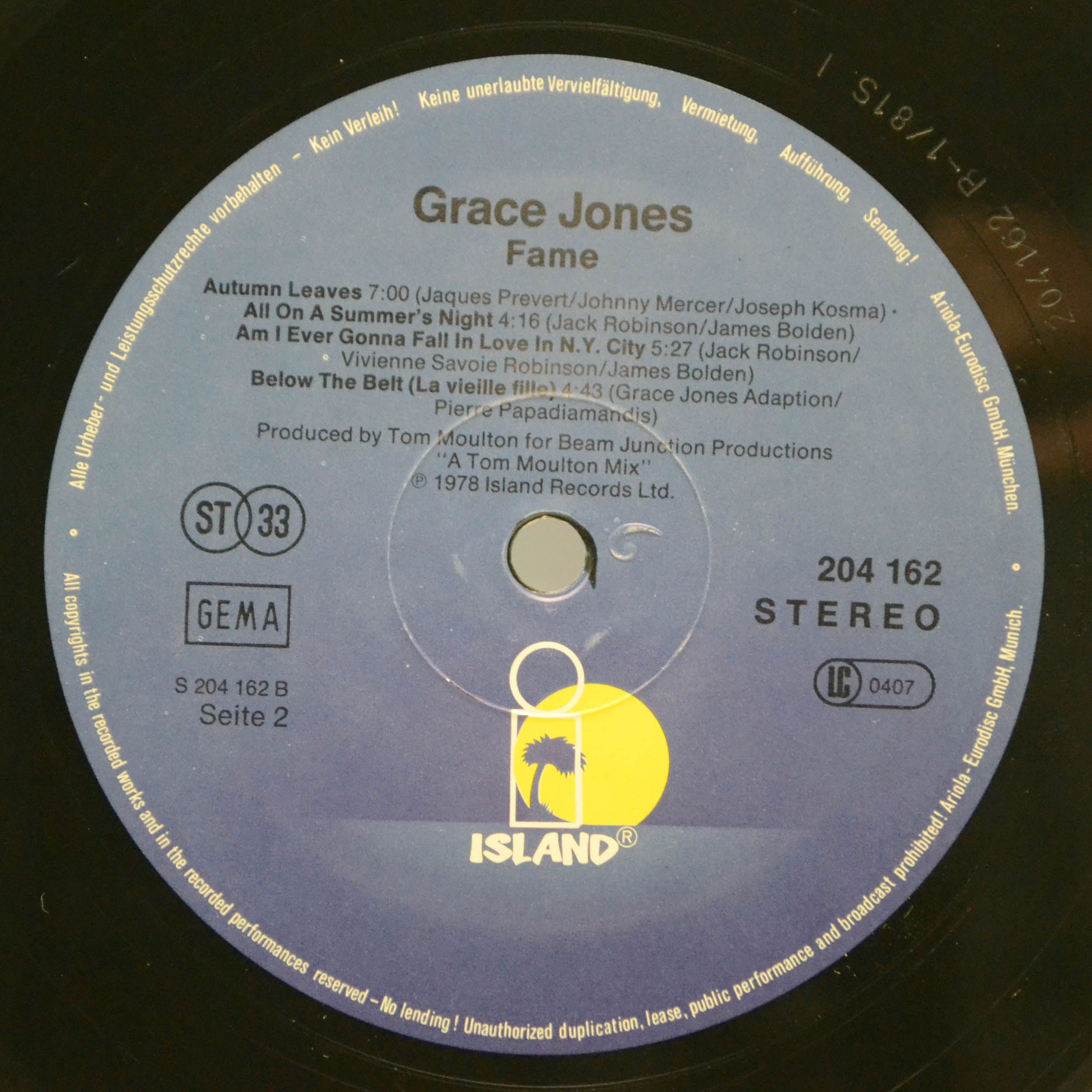 Grace Jones — Fame, 1978