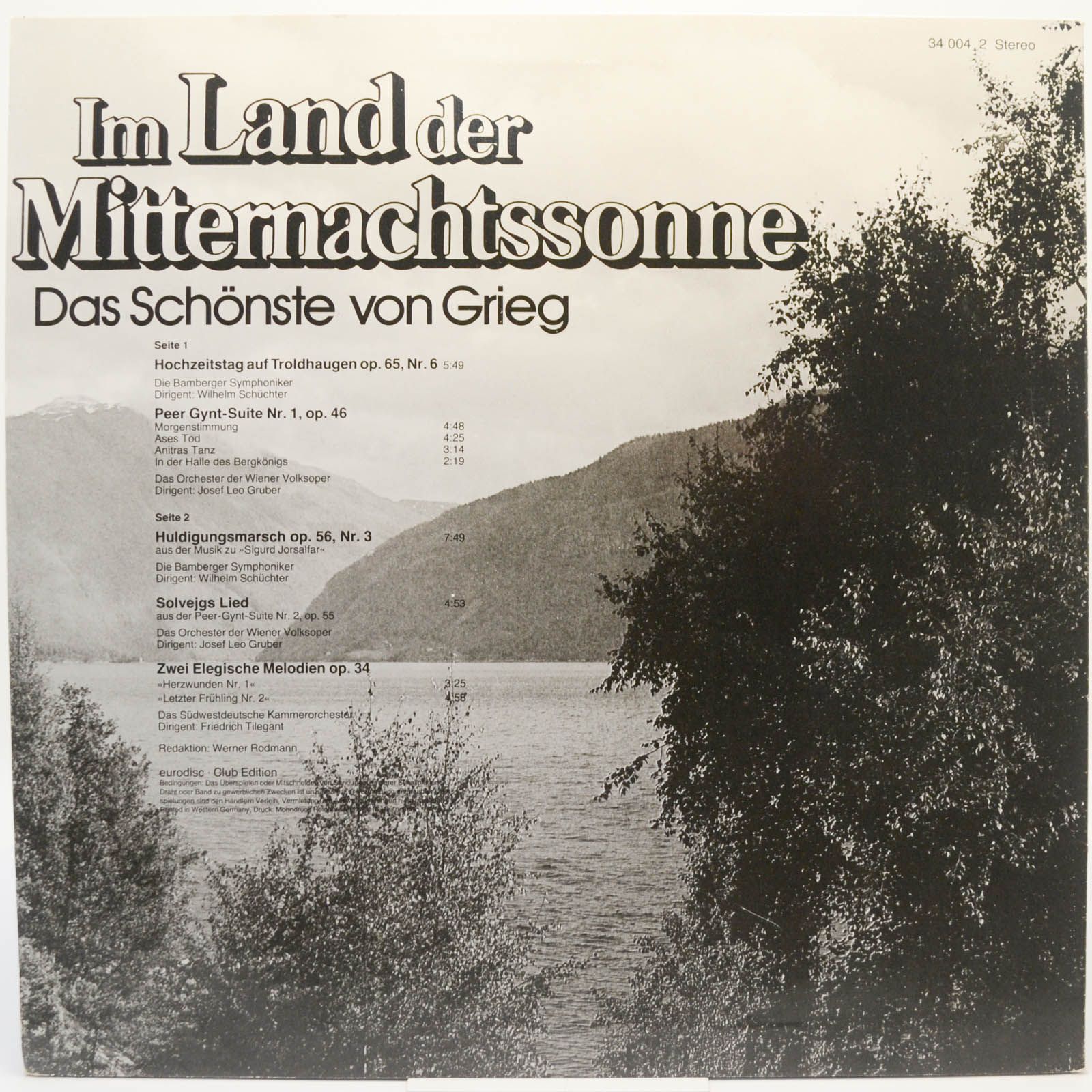 Grieg — Im Land Der Mitternachtssonne (Das Schönste Von Grieg), 1978