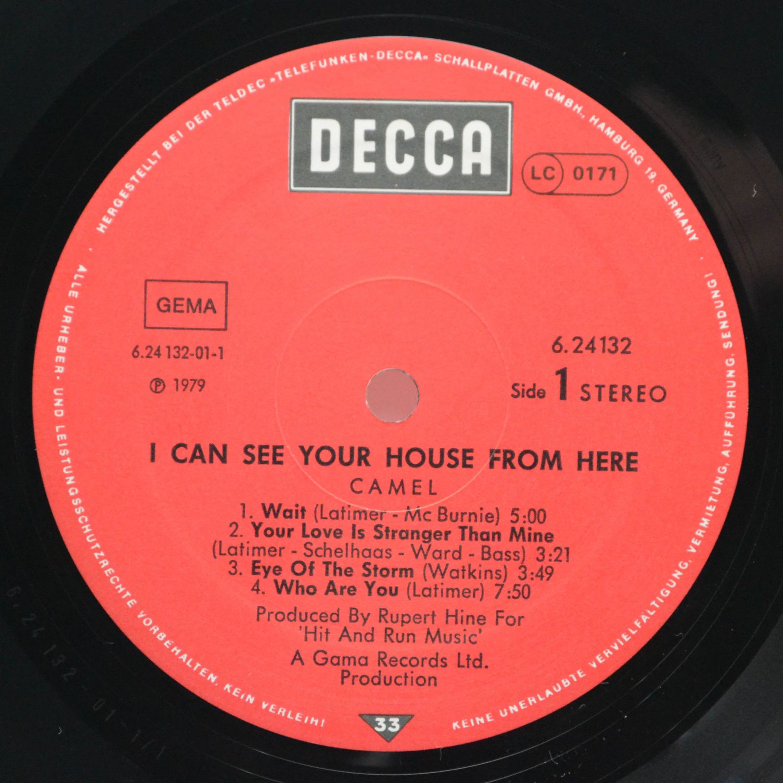 Camel — I Can See Your House From Here, 1979