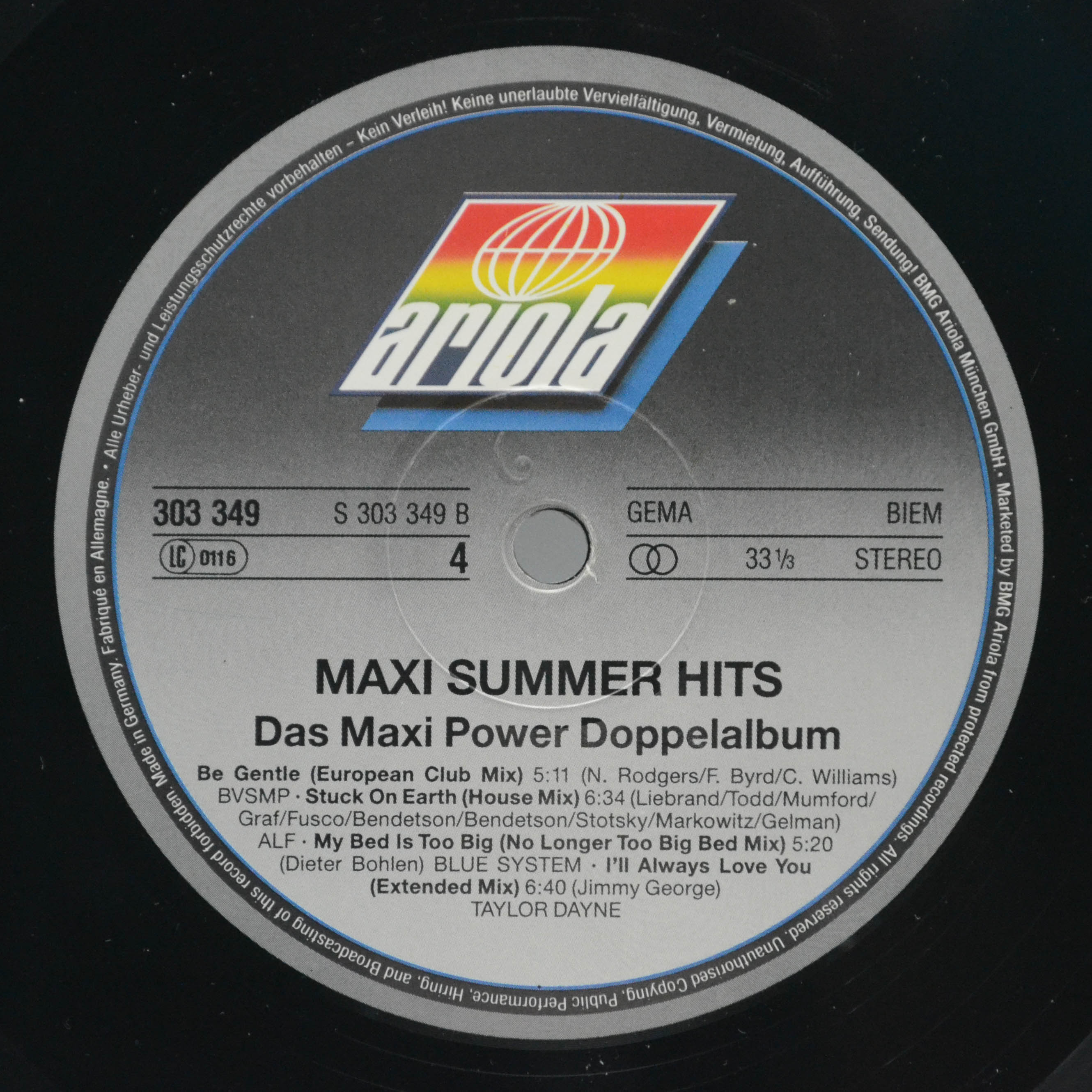 Various — Maxi Summer Hits (Das Maxi Power Doppelalbum) (2LP), 1988