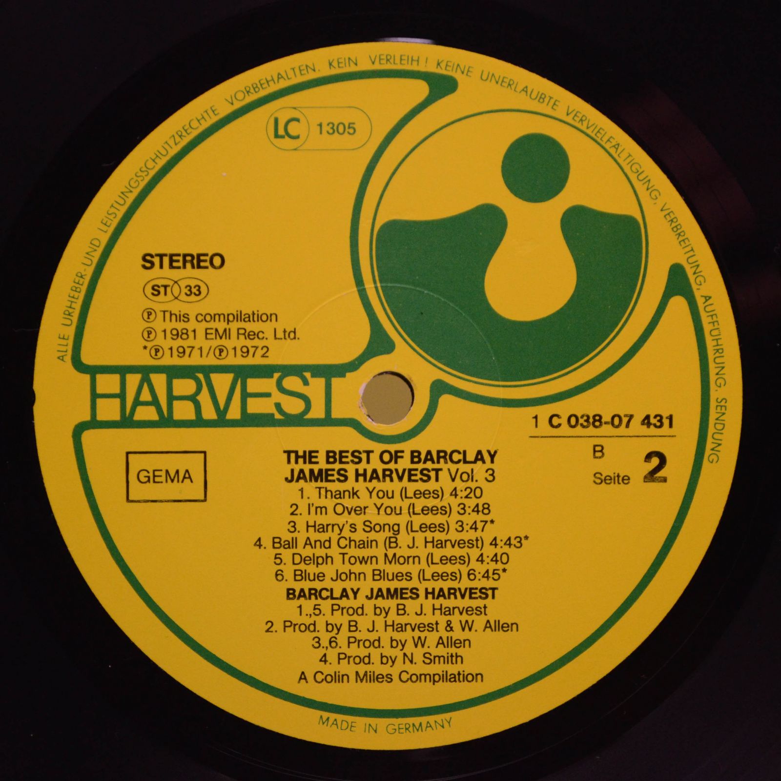Barclay James Harvest — The Best Of Barclay James Harvest Volume 3, 1981