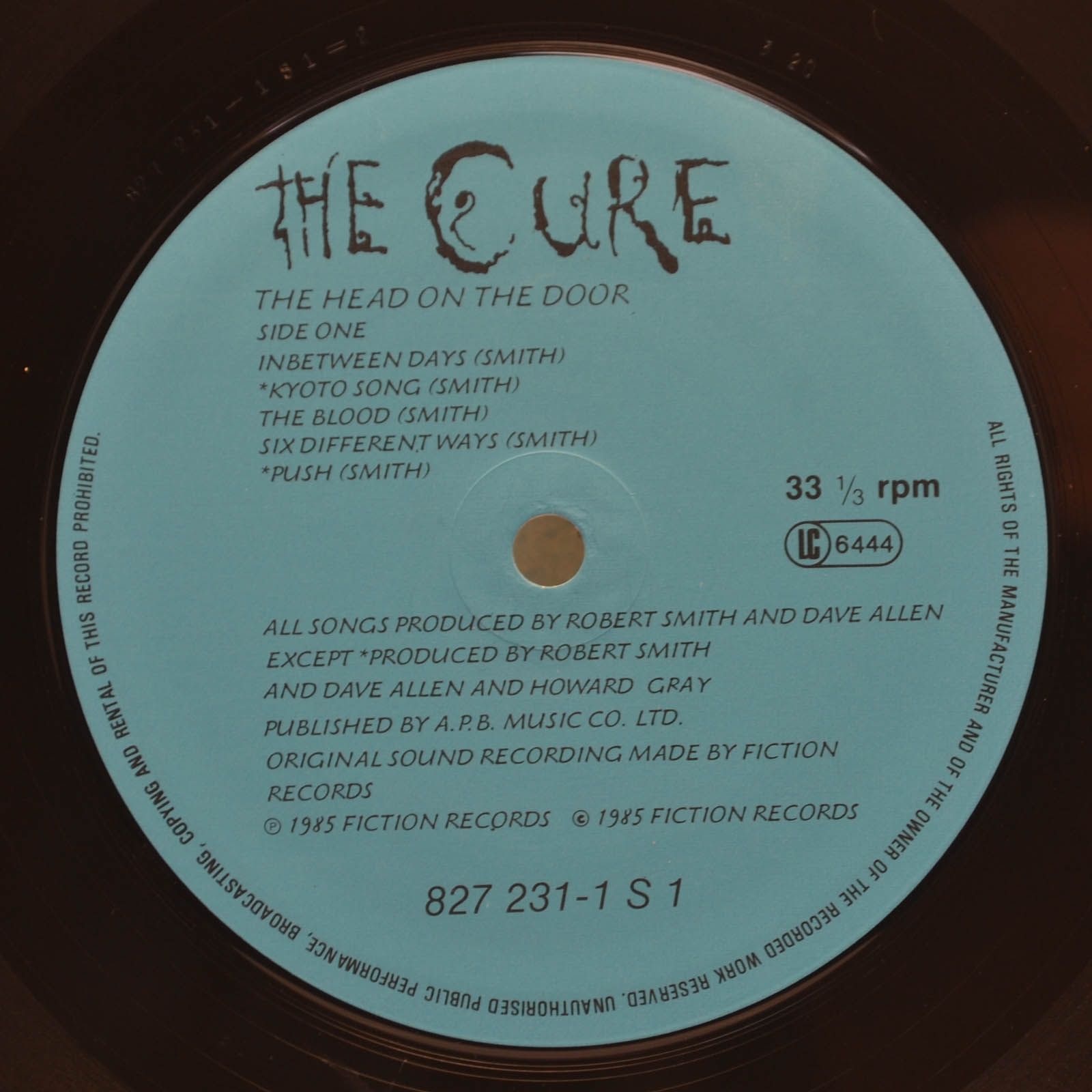 Cure — The Head On The Door, 1985