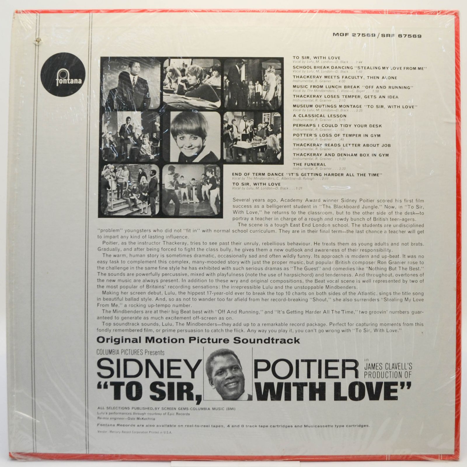 Various — To Sir, With Love (Original Motion Picture Soundtrack), 1967