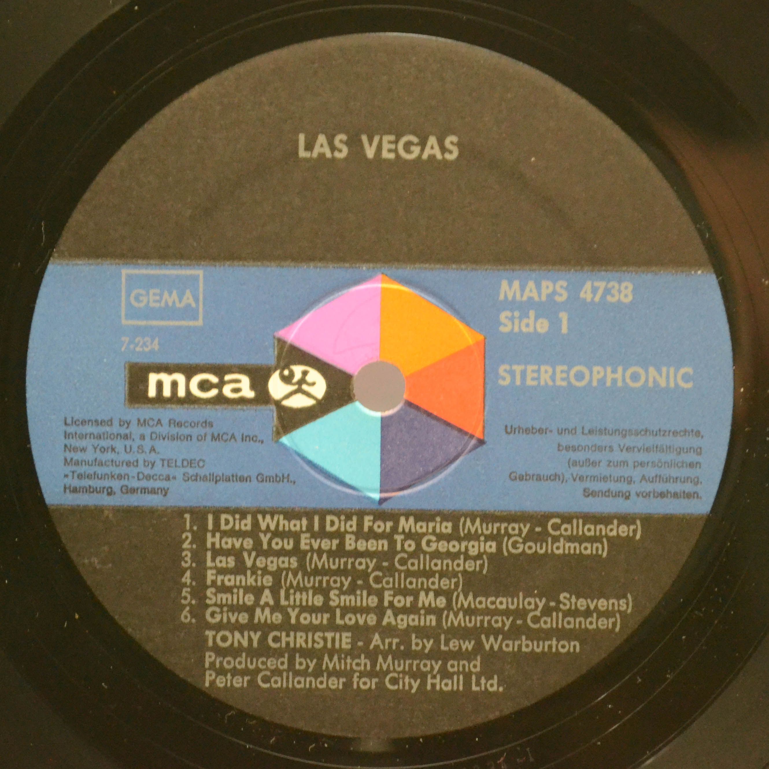 Tony Christie — Las Vegas, 1971