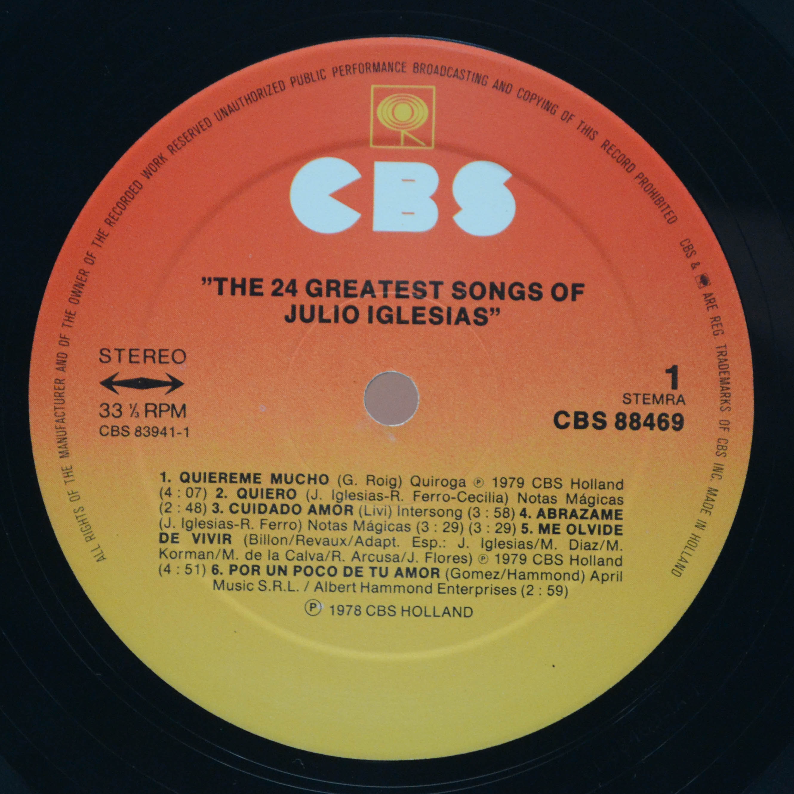 Виниловая пластинка Julio Iglesias — The 24 Greatest Songs (2LP), 1979