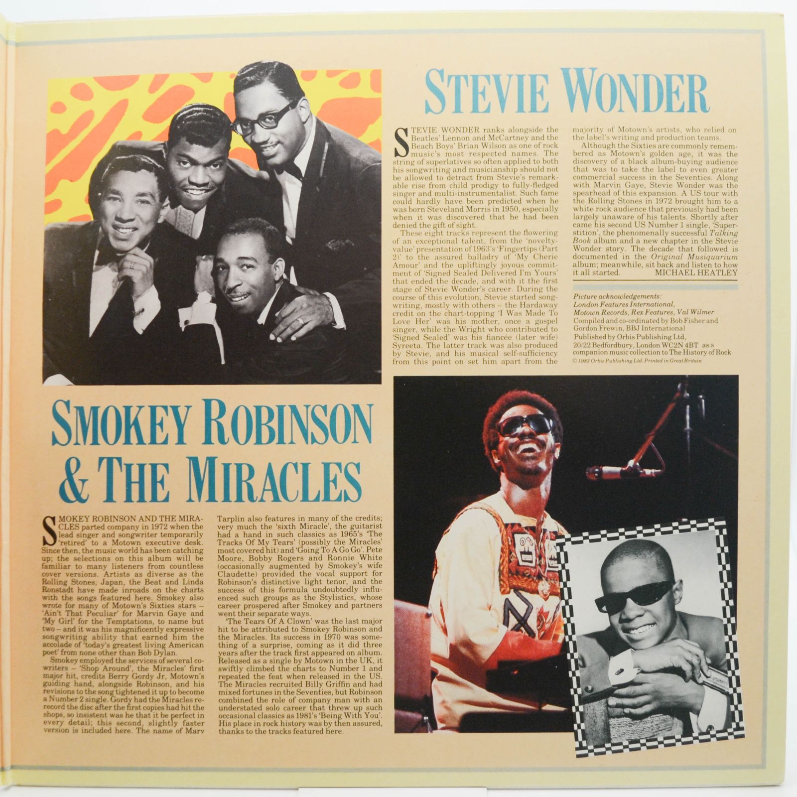 Four Tops / Diana Ross & The Supremes / Smokey Robinson & The Miracles / Stevie Wonder — The History Of Rock (Volume Fourteen) (2LP, UK), 1983
