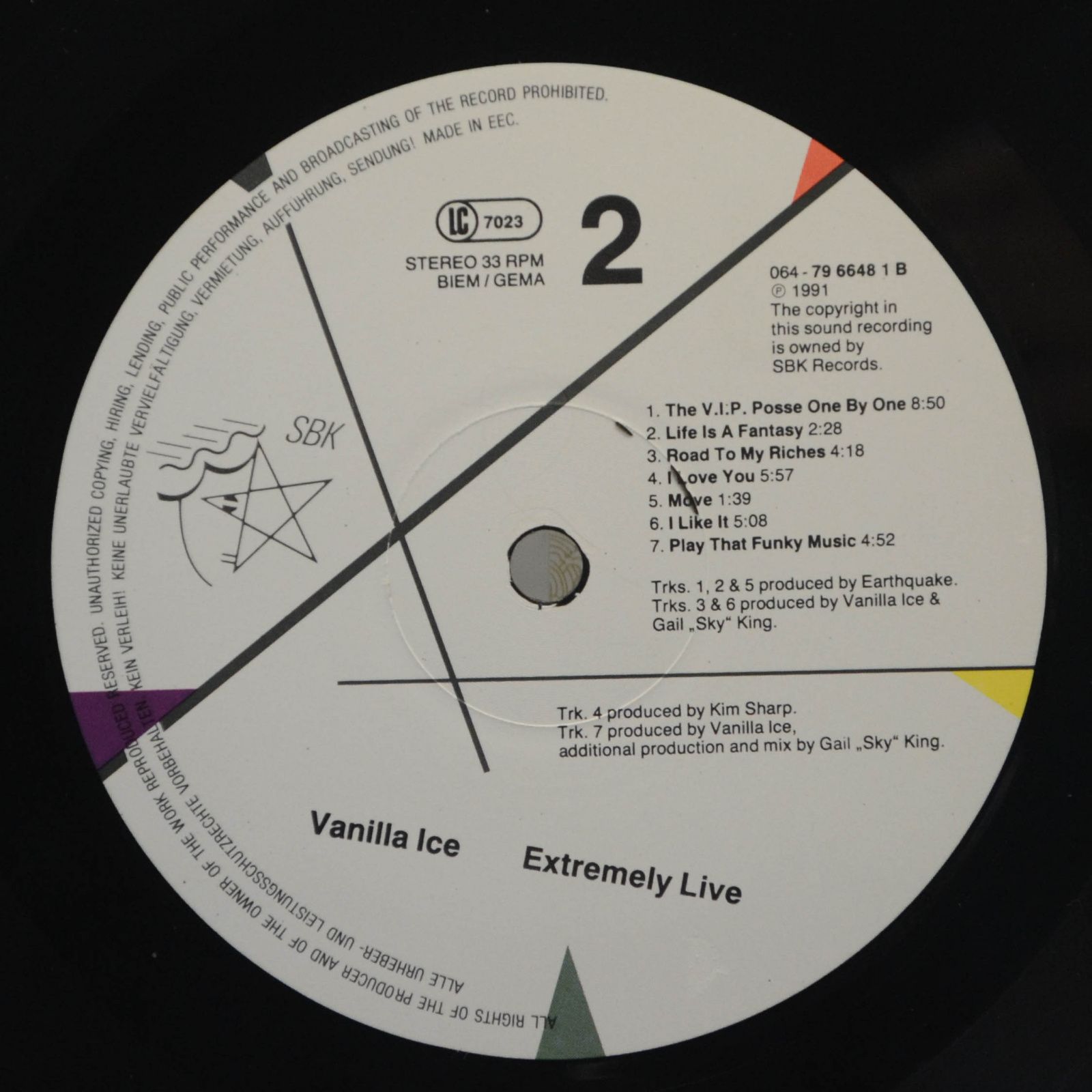 Vanilla Ice — Extremely Live, 1991