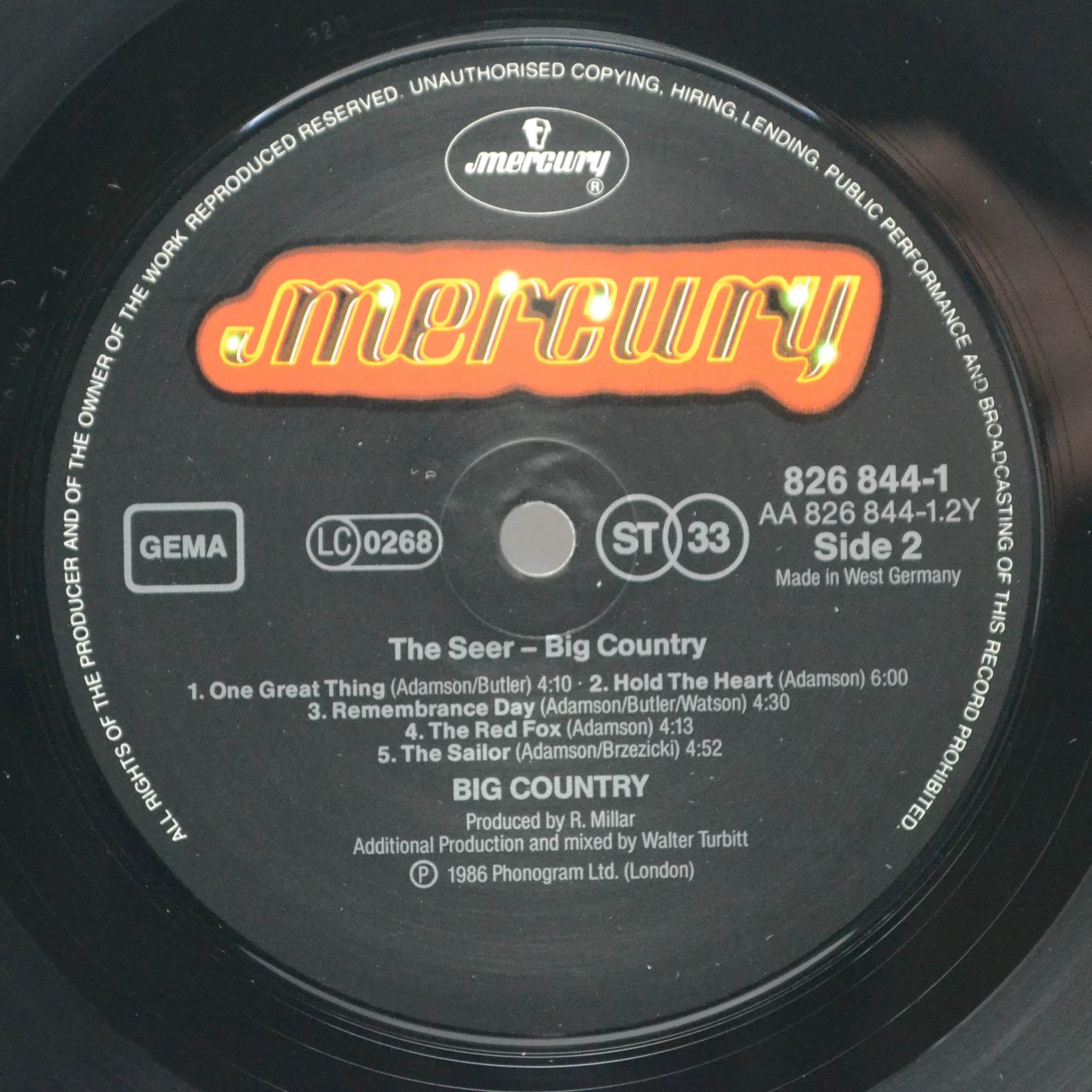 Big Country — The Seer, 1986