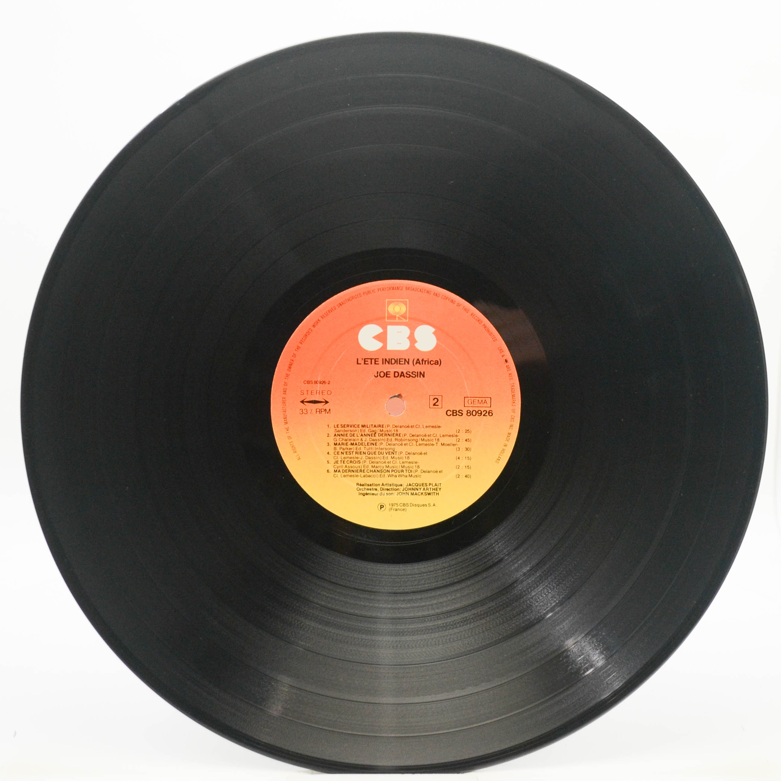 Joe Dassin — L'Ete Indien (Africa), 1974