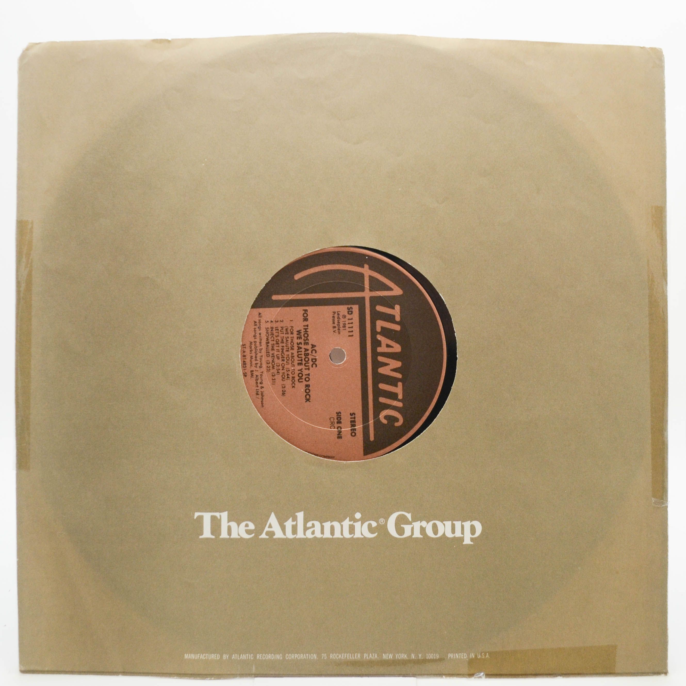 AC/DC — For Those About To Rock (We Salute You) (USA), 1981